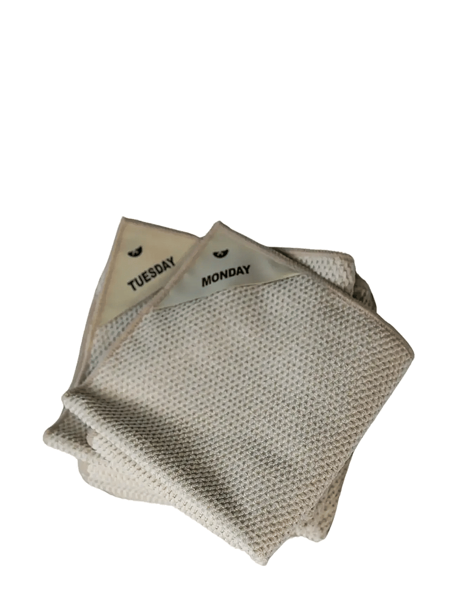 Klud - Premium kitchen cloth weekdays, Almond - tücher & spülbürste - almond - 1
