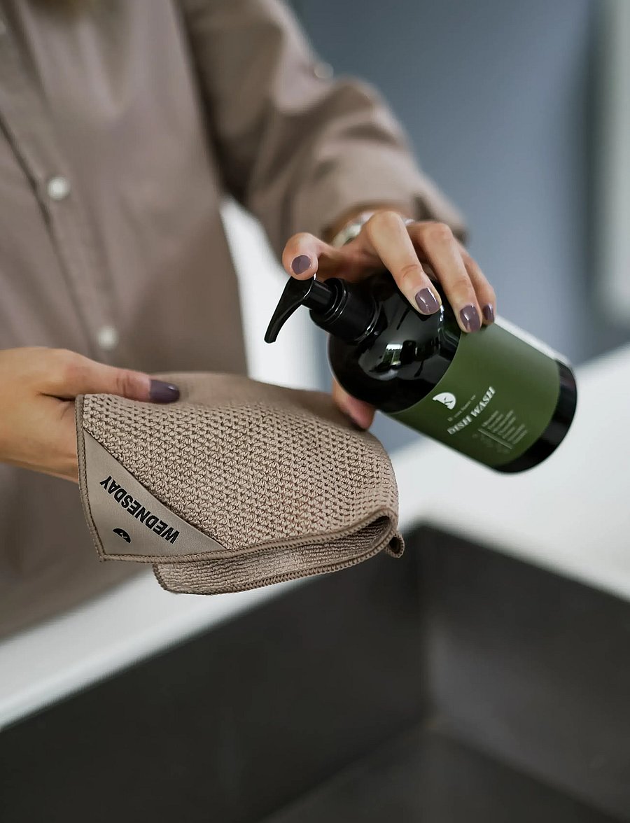Klud - Premium kitchen cloth weekdays, Latte - lupatiņas un birstes traukiem - latte - 2