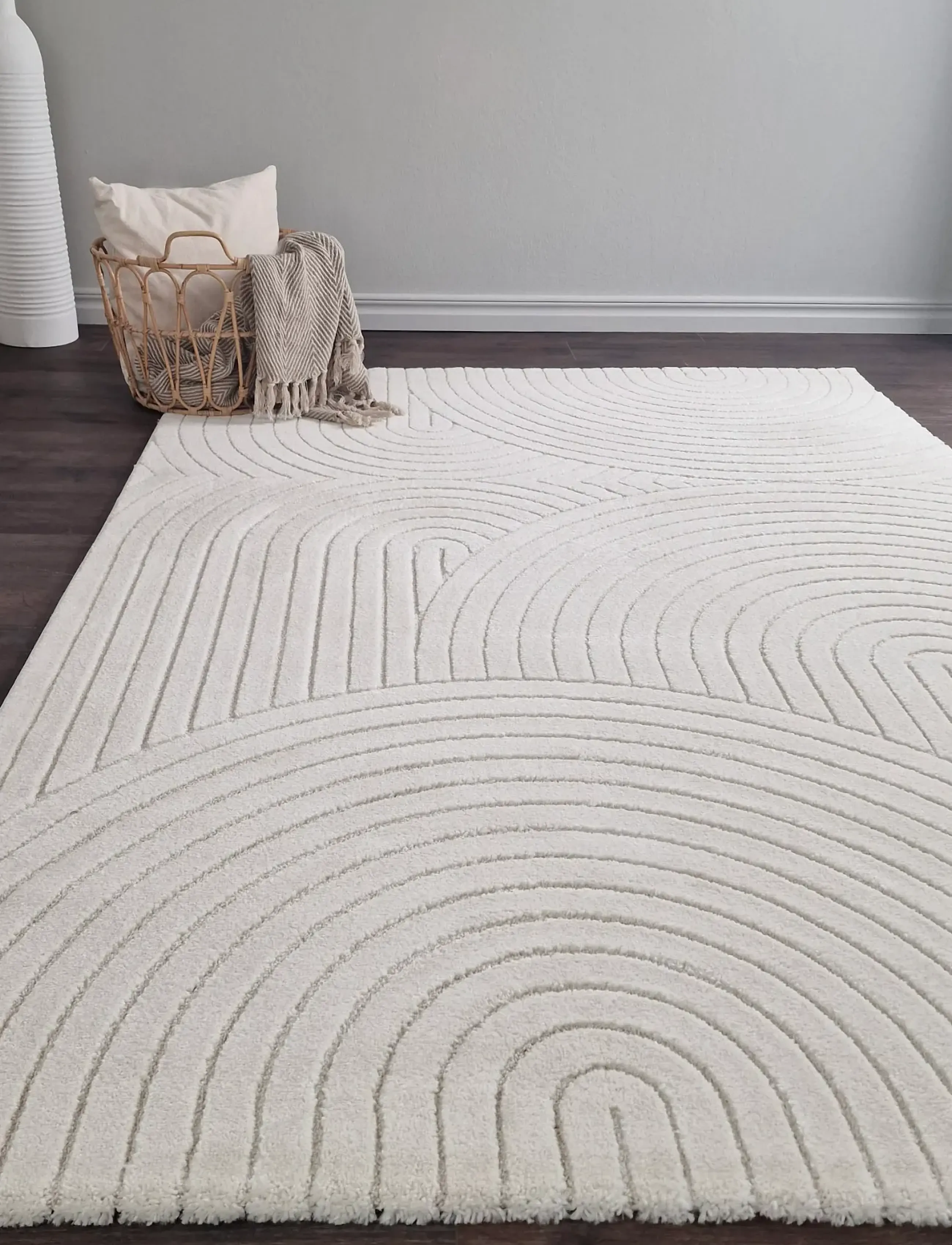 KM Home Genova Zen, 160X230 cm, White, Tæpper Og Tæpper > Andre Tæpper, Unisex