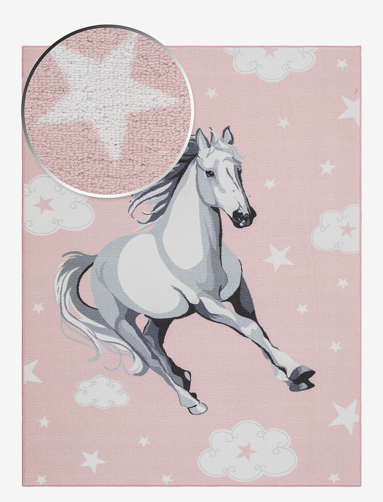 KM Home - Play Häst - rechteckig teppiche - pink - 1