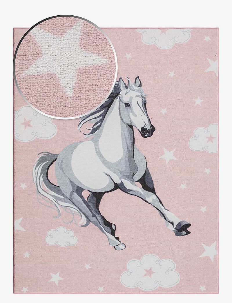 KM Home - Play Häst - rechteckig teppiche - pink - 1