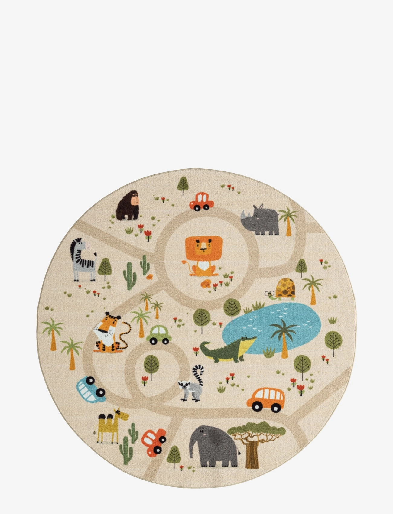 KM Home Play Animals - Tæpper - LINEN / multi
