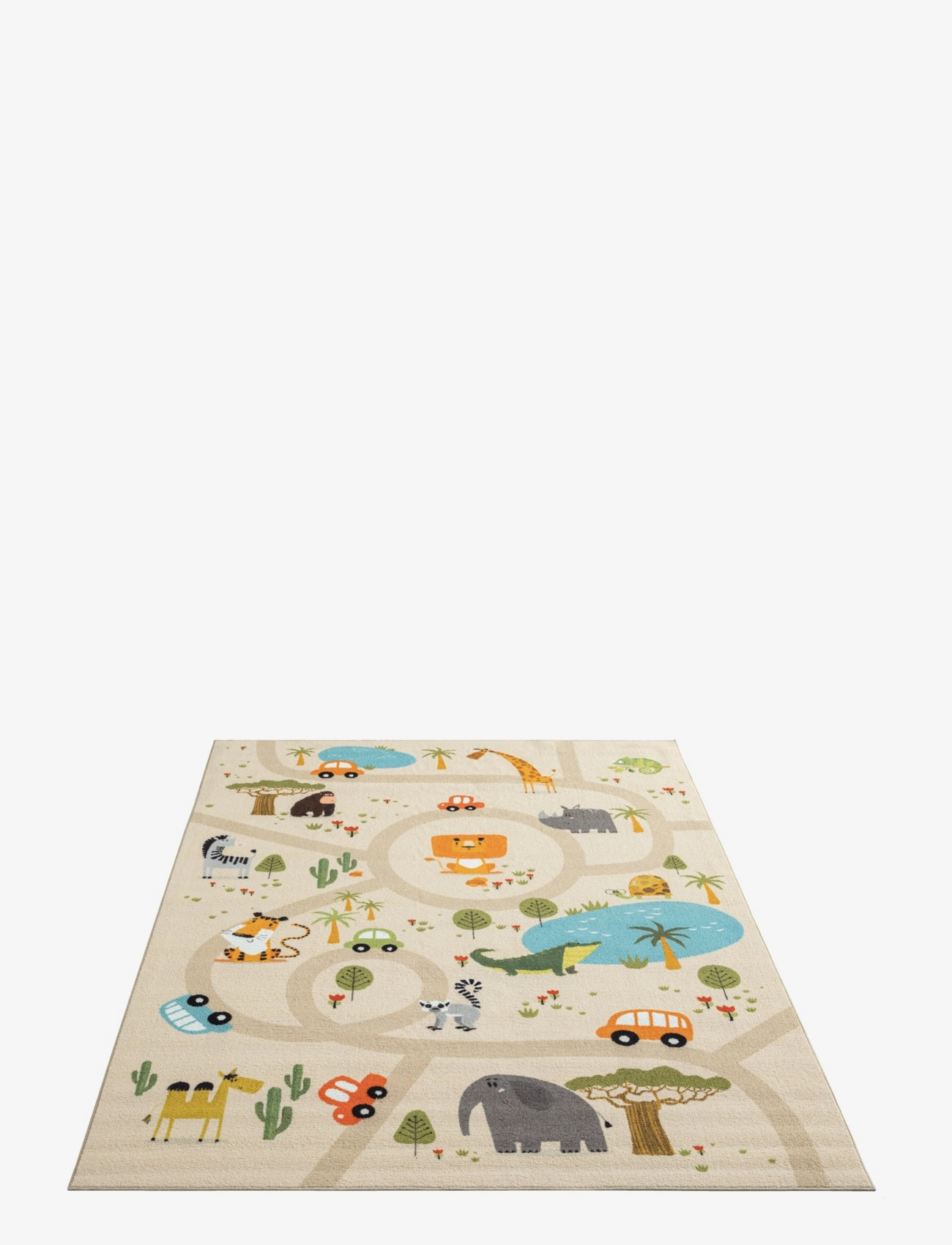 KM Home - Play Animals - rechteckig teppiche - linen - 3