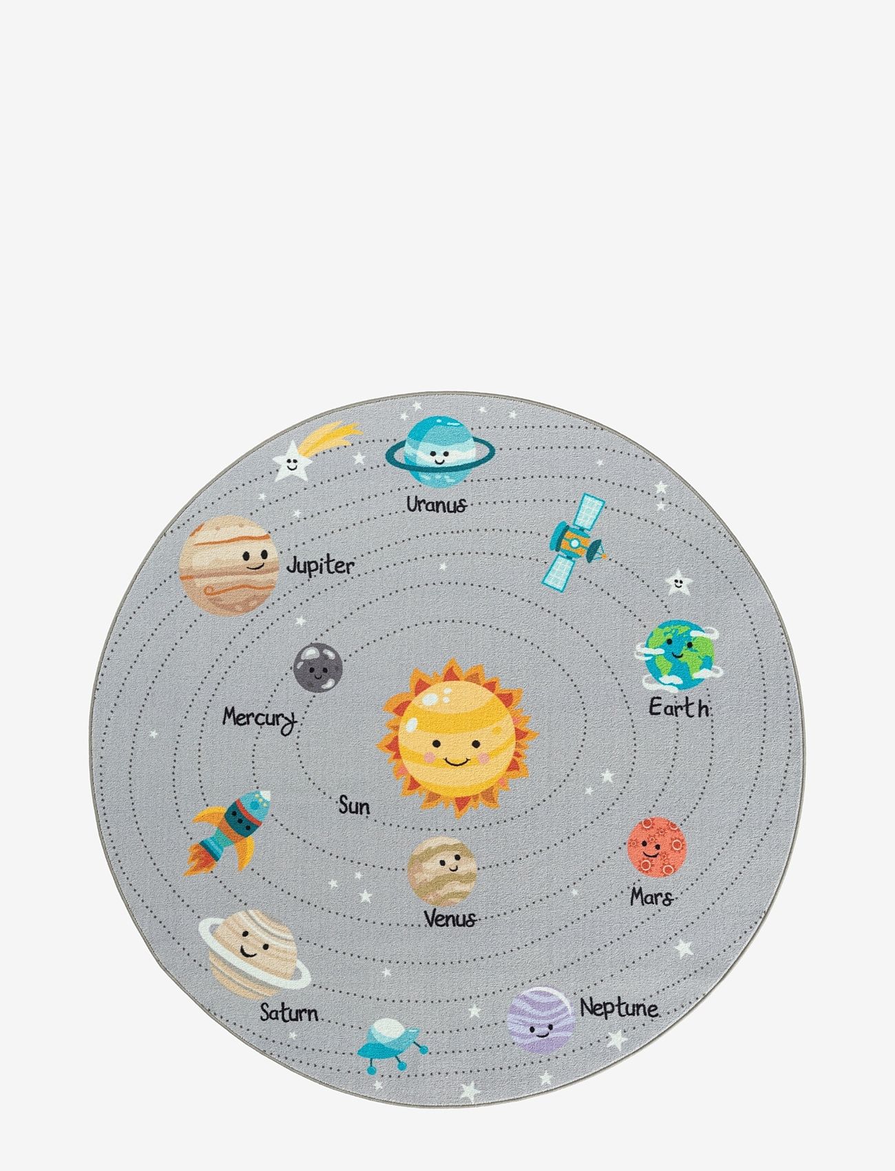 KM Home - Play Space - runda mattor - grey - 1