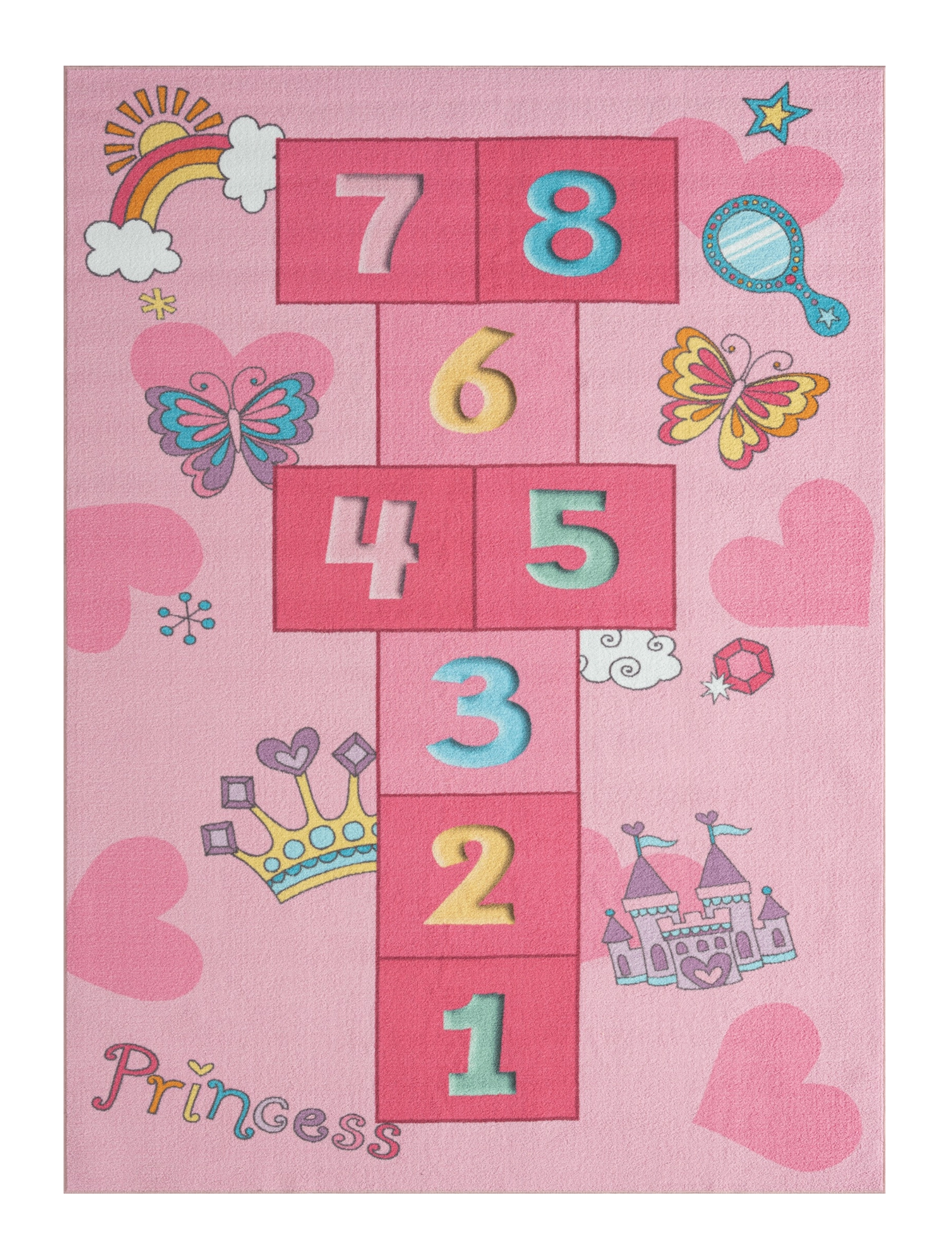 KM Home Play Jump - Rektangulære tæpper - PINK / pink/rose