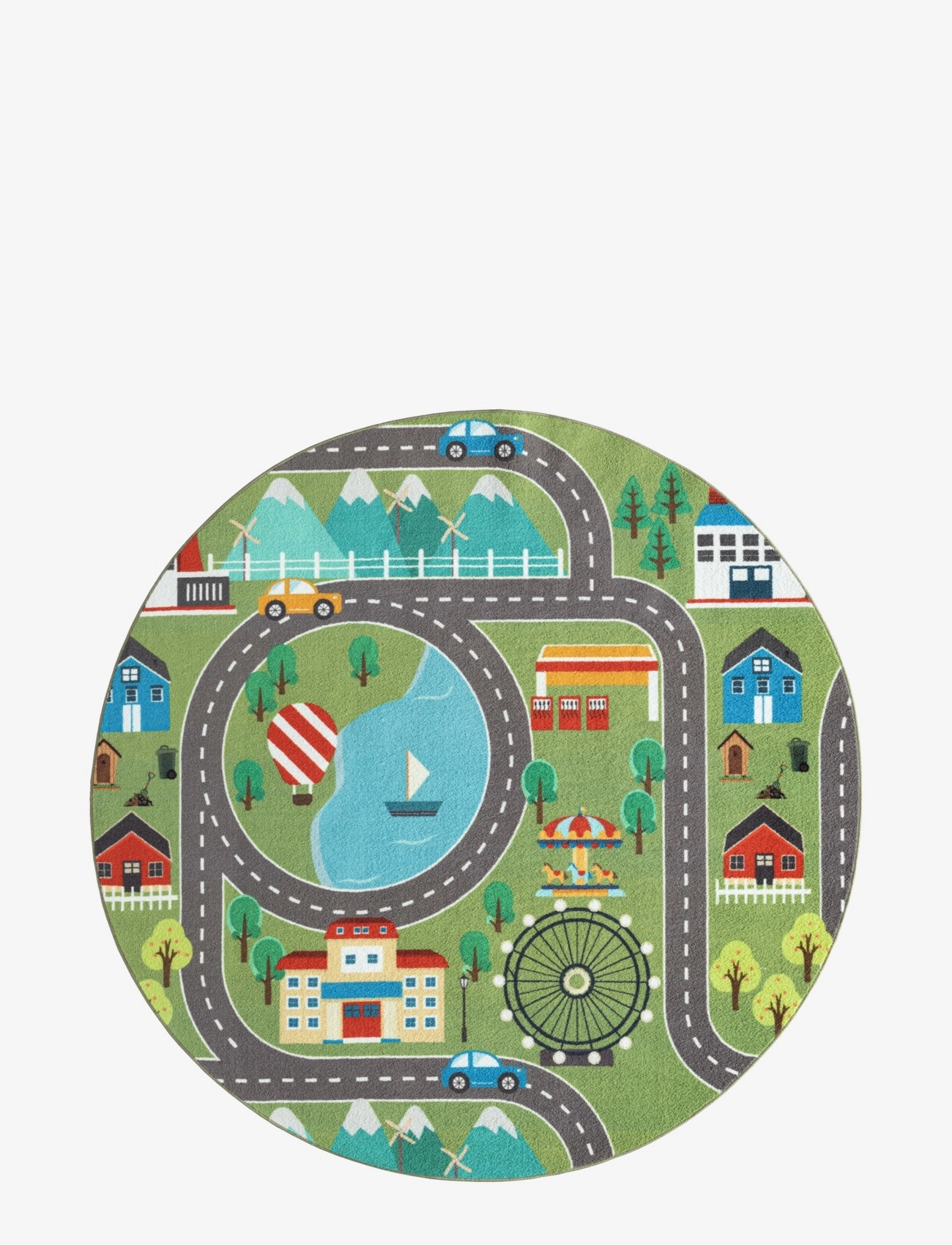 KM Home Play Road - Tæpper - GREEN / multi