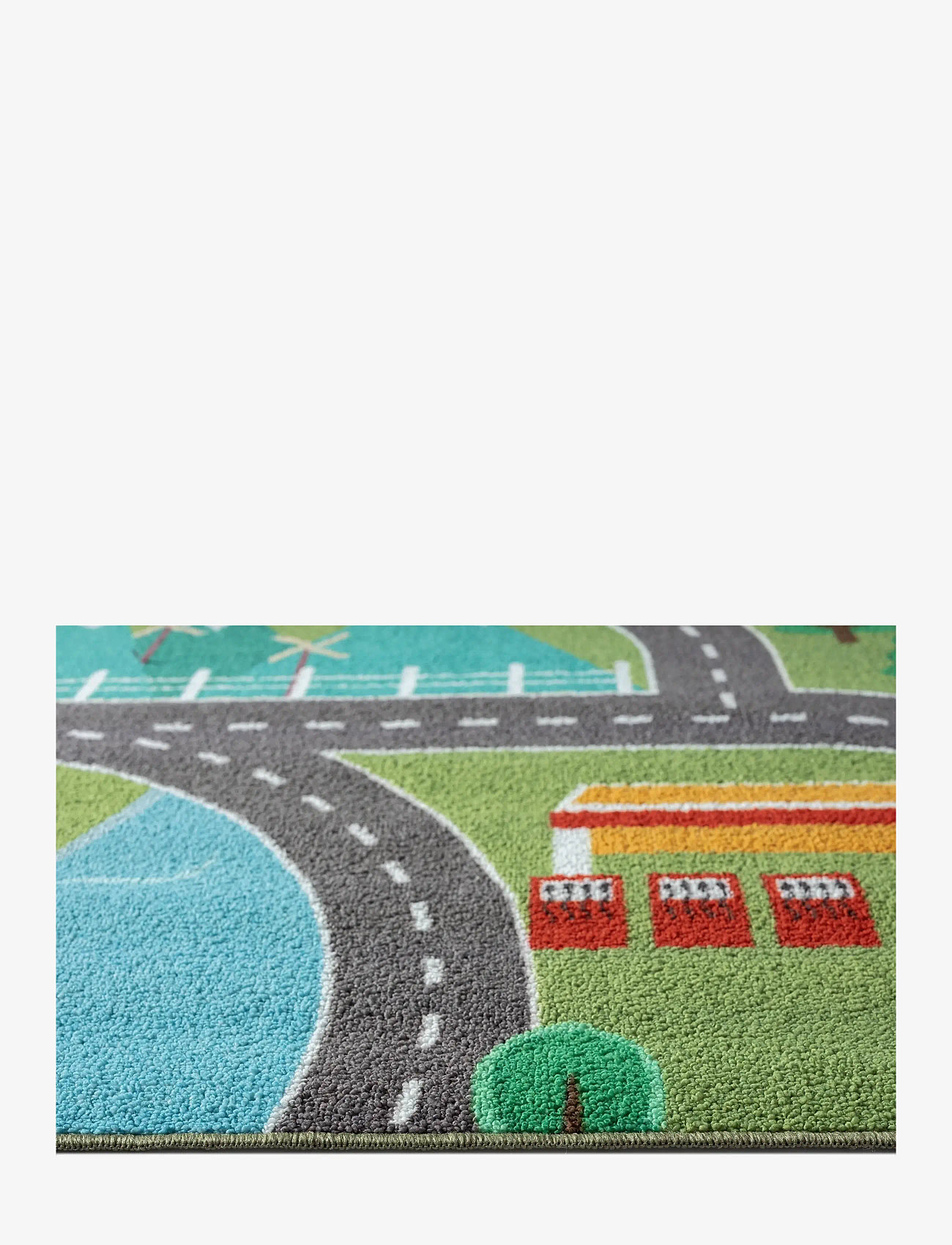 KM Home - Play Road - runde tæpper - green - 2