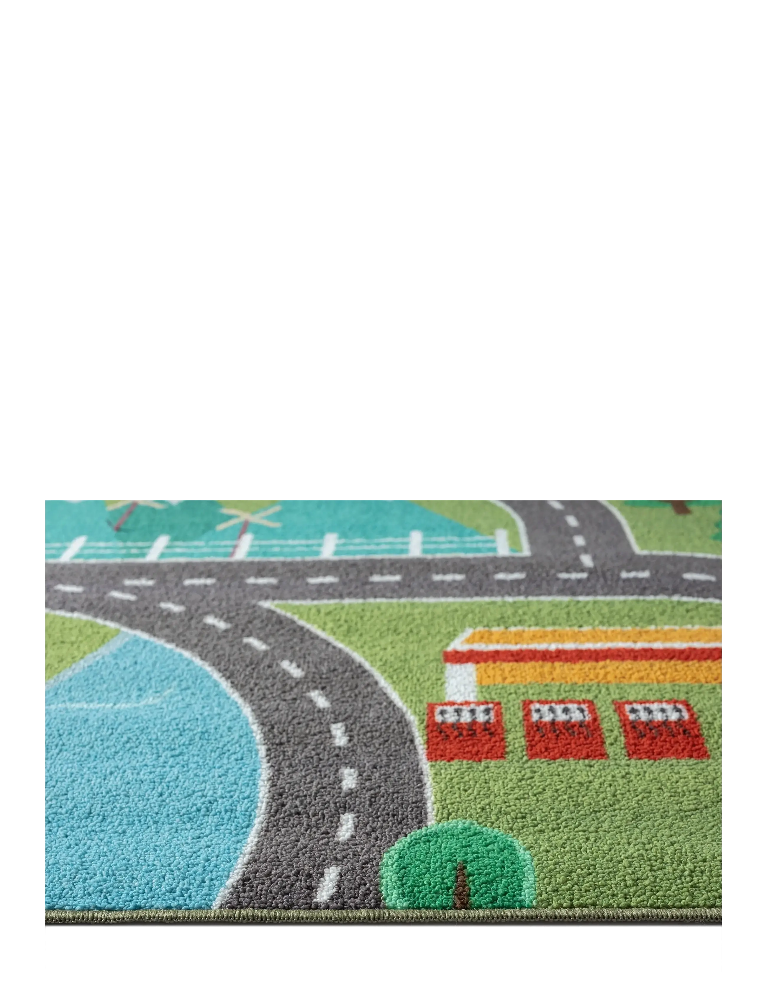 KM Home - Play Road - runde tæpper - green - 2