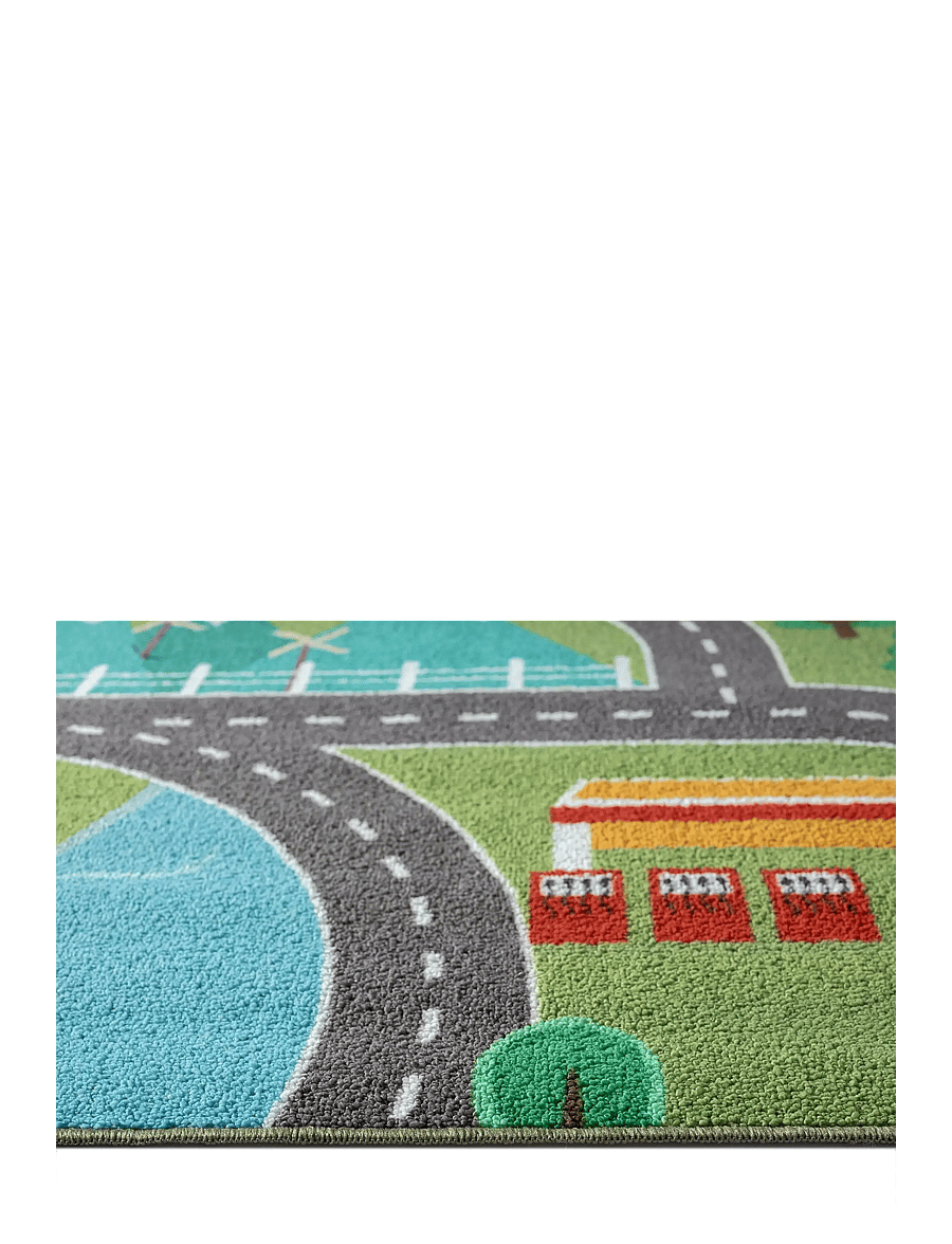 KM Home - Play Road - runde teppiche - green - 2