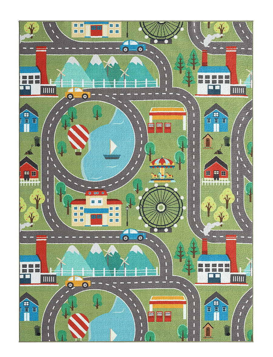 KM Home - Play Road - rechteckig teppiche - green - 1