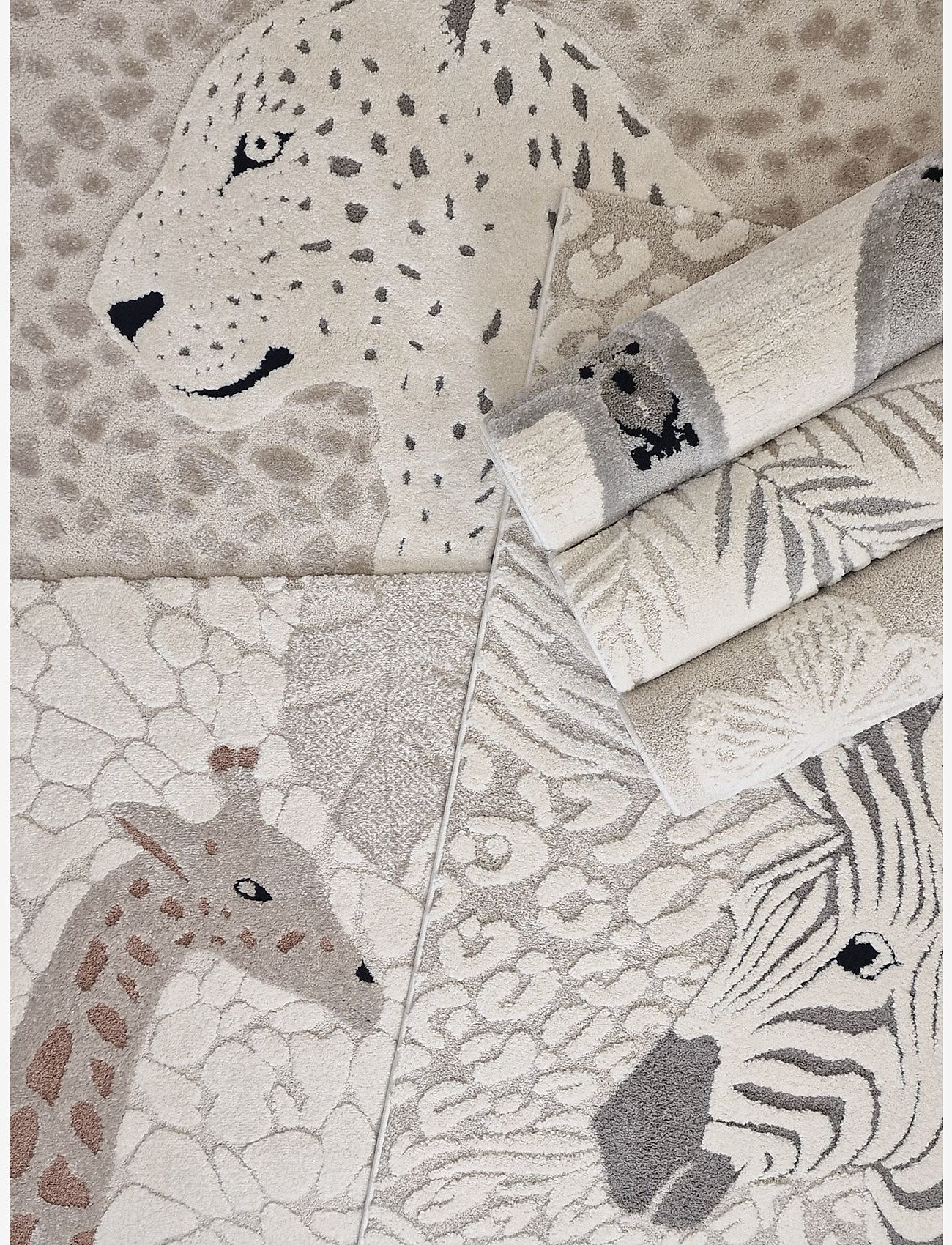 KM Home - Genova Leopard - rektangulære tæpper - creme - 2