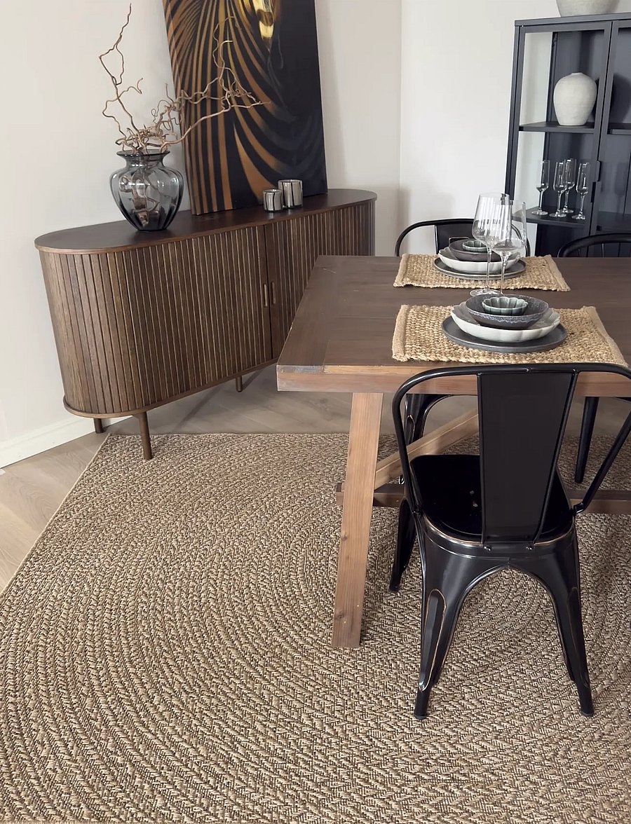 KM Home - Natural Circle - andre tæpper - jute - 4