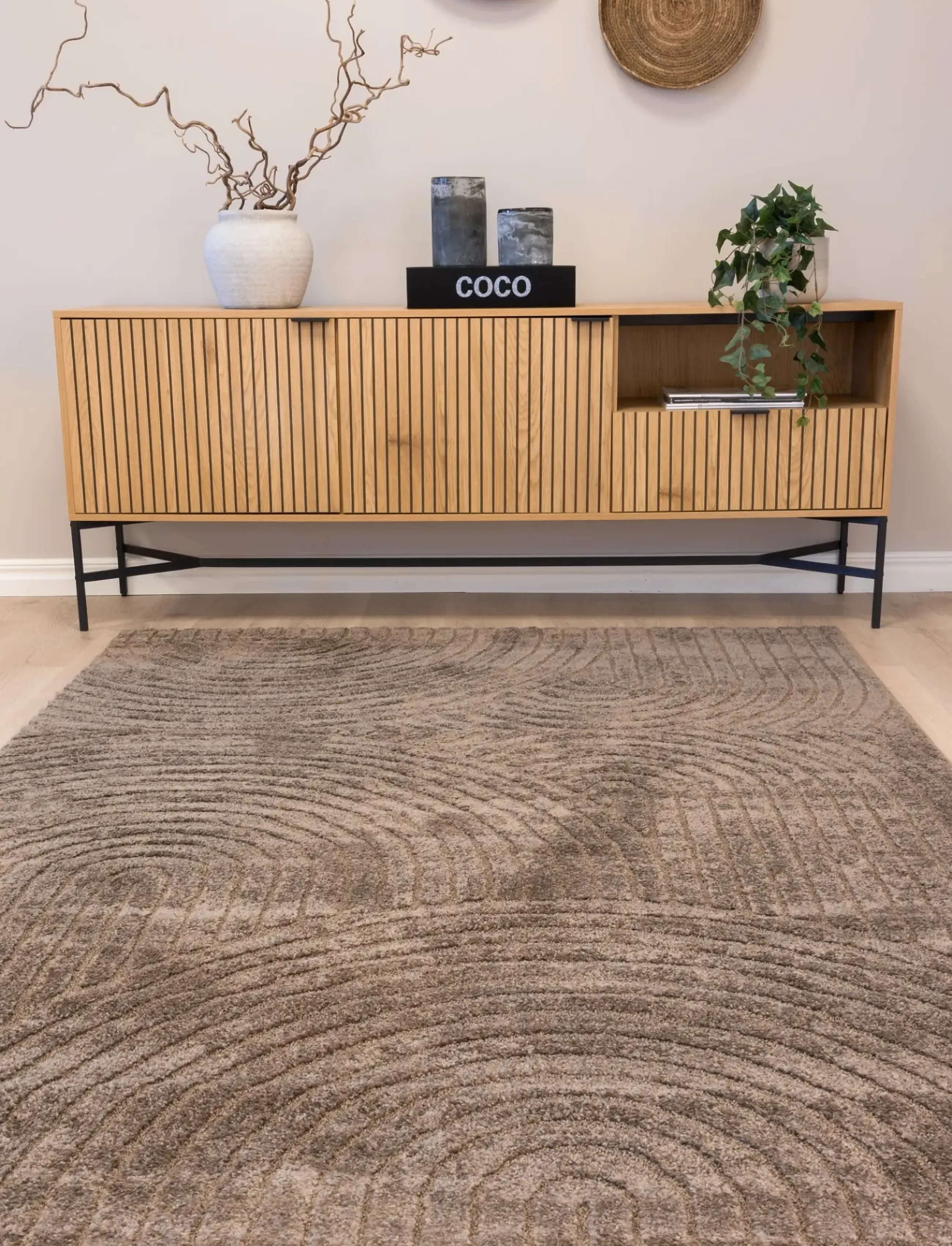 KM Home Genova Zen, 200X290 cm, Brown, Tæpper Og Tæpper > Andre Tæpper, Unisex