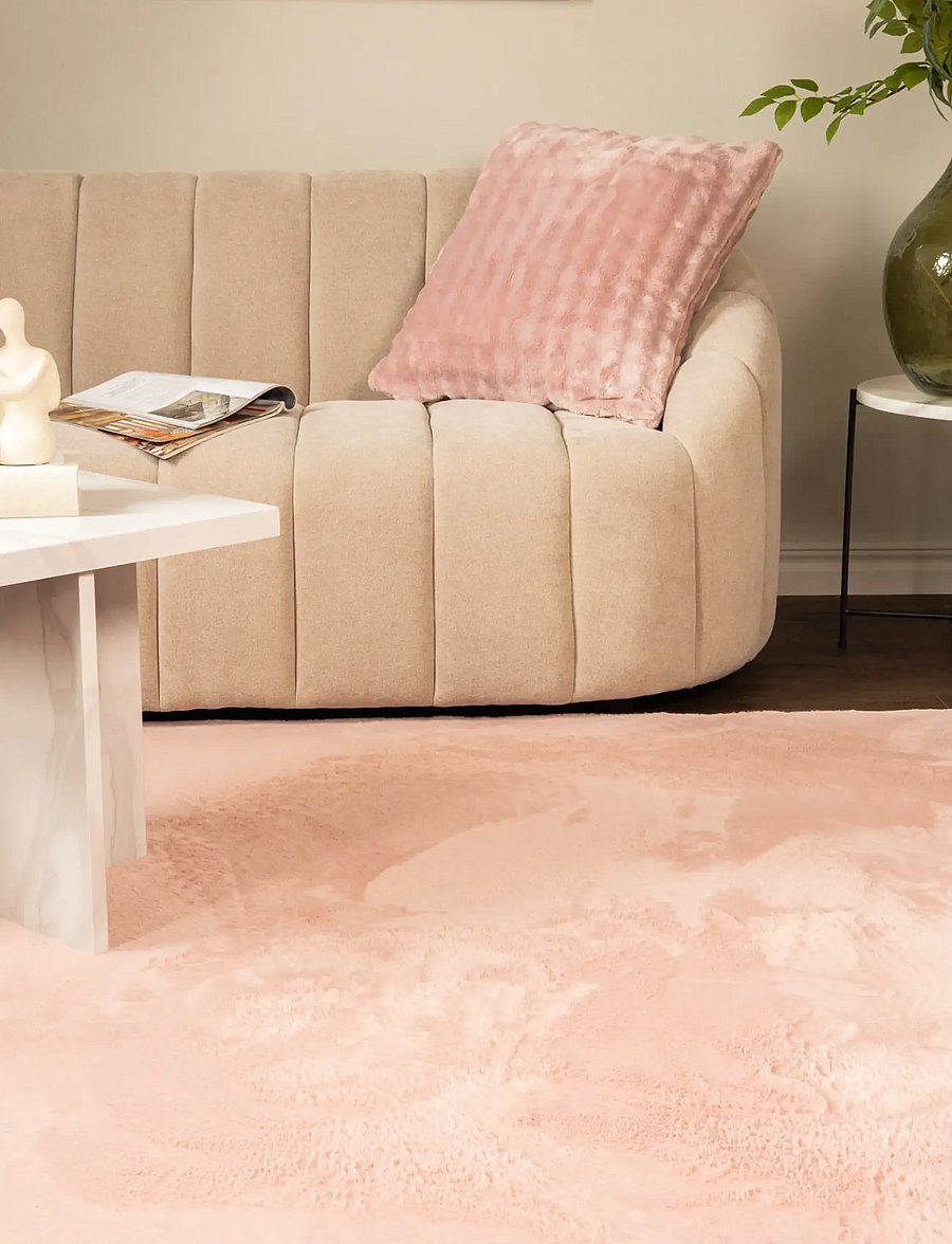 KM Home - Relax - bomuldstæpper & kludetæpper - dusty pink - 3