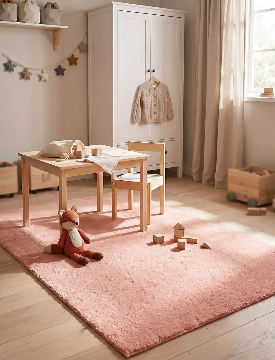 KM Home - Relax - bomuldstæpper & kludetæpper - dusty pink - 5