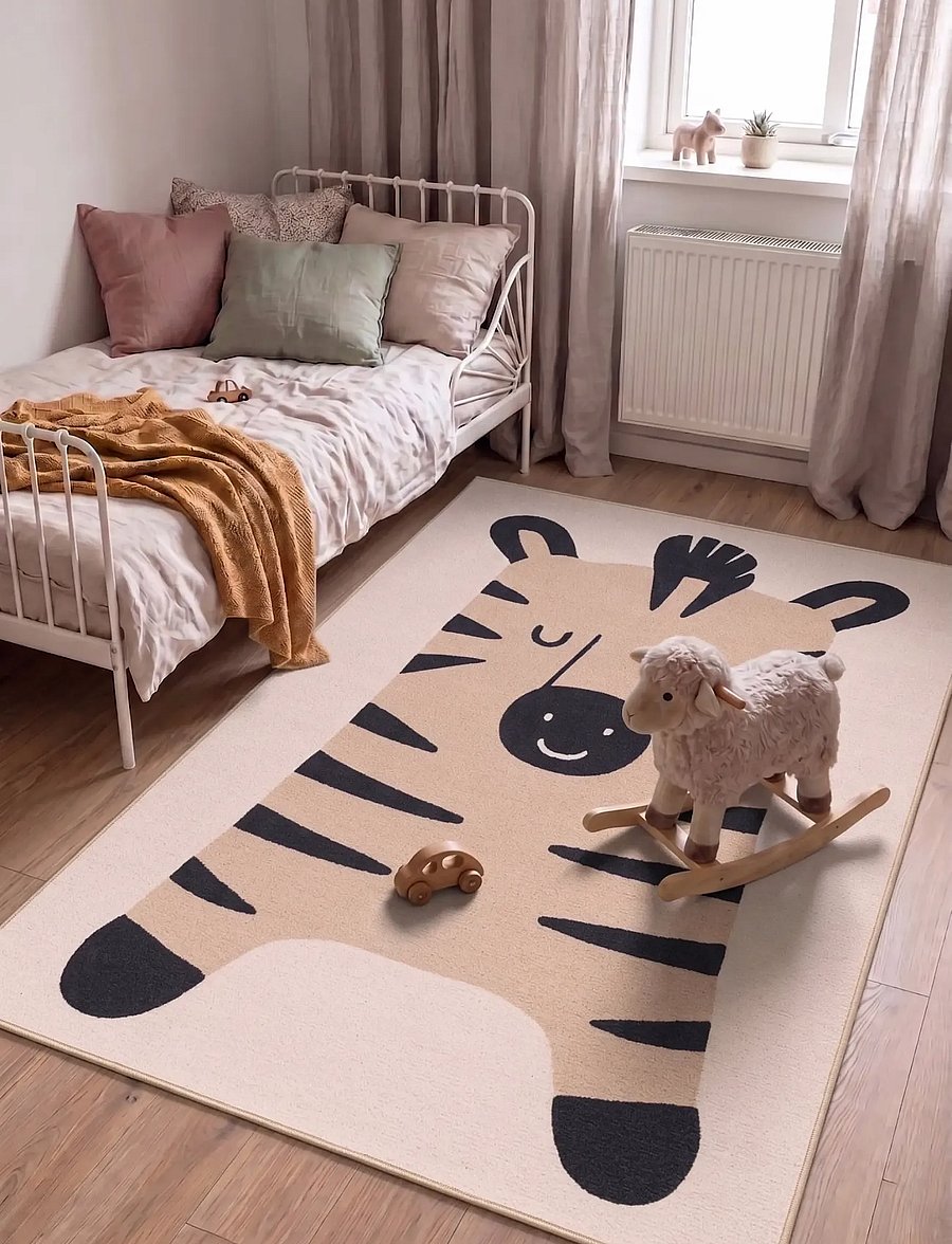 KM Home - Play Zebra - rechteckig teppiche - linen - 0