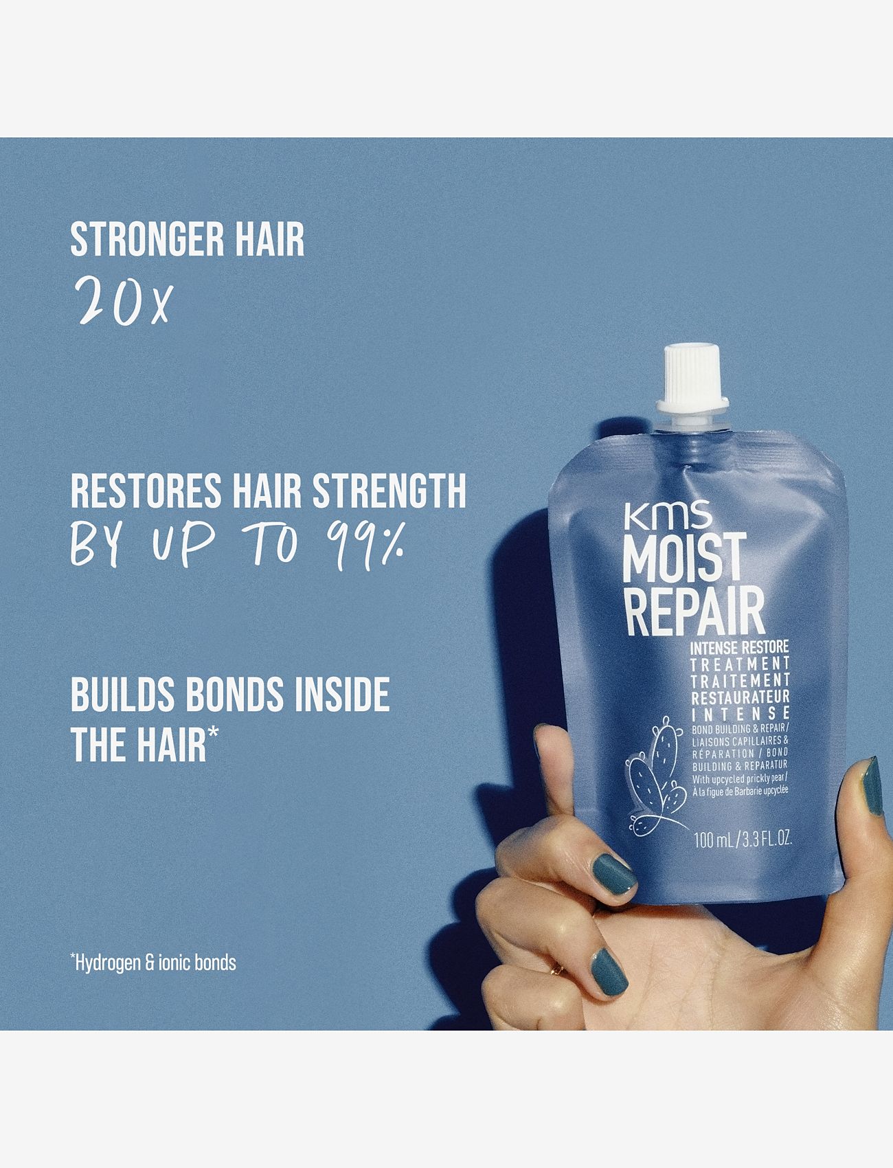 KMS Hair - MOIST REPAIR Intense Restore Treatment 100ml - hårkure - clear - 1