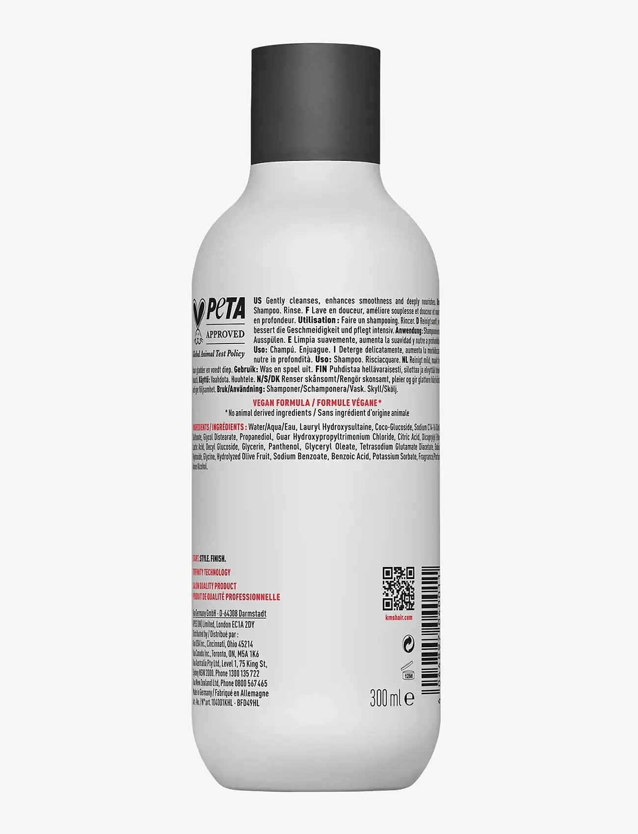 KMS Hair - ALL SMOOTH  Shampoo 300ml - hårpleje - clear - 1