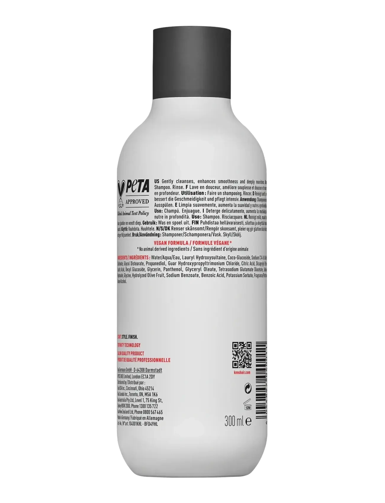 KMS Hair - ALL SMOOTH  Shampoo 300ml - hårpleje - clear - 1