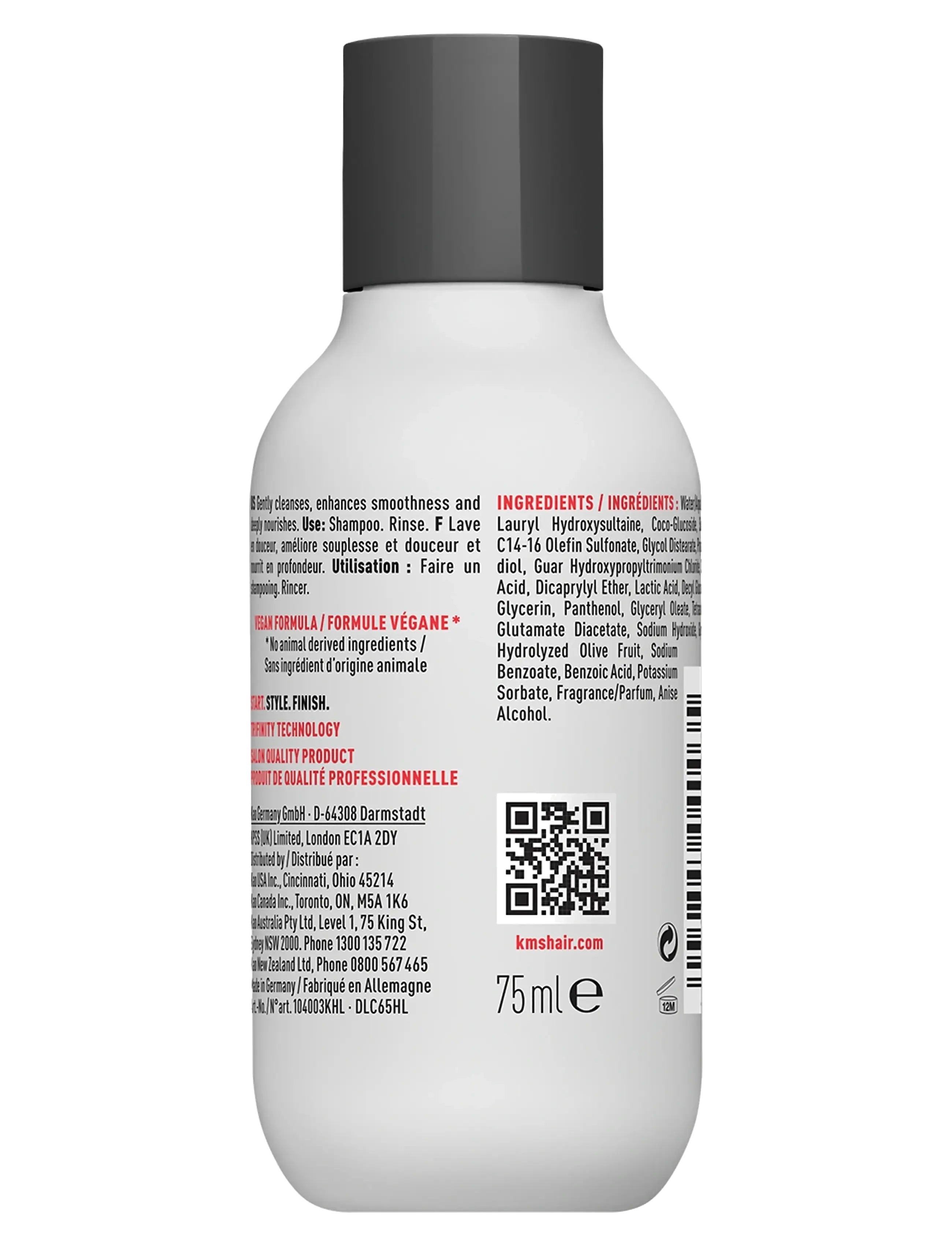 KMS Hair - ALL SMOOTH  Shampoo 75ml - laveste priser - clear - 1