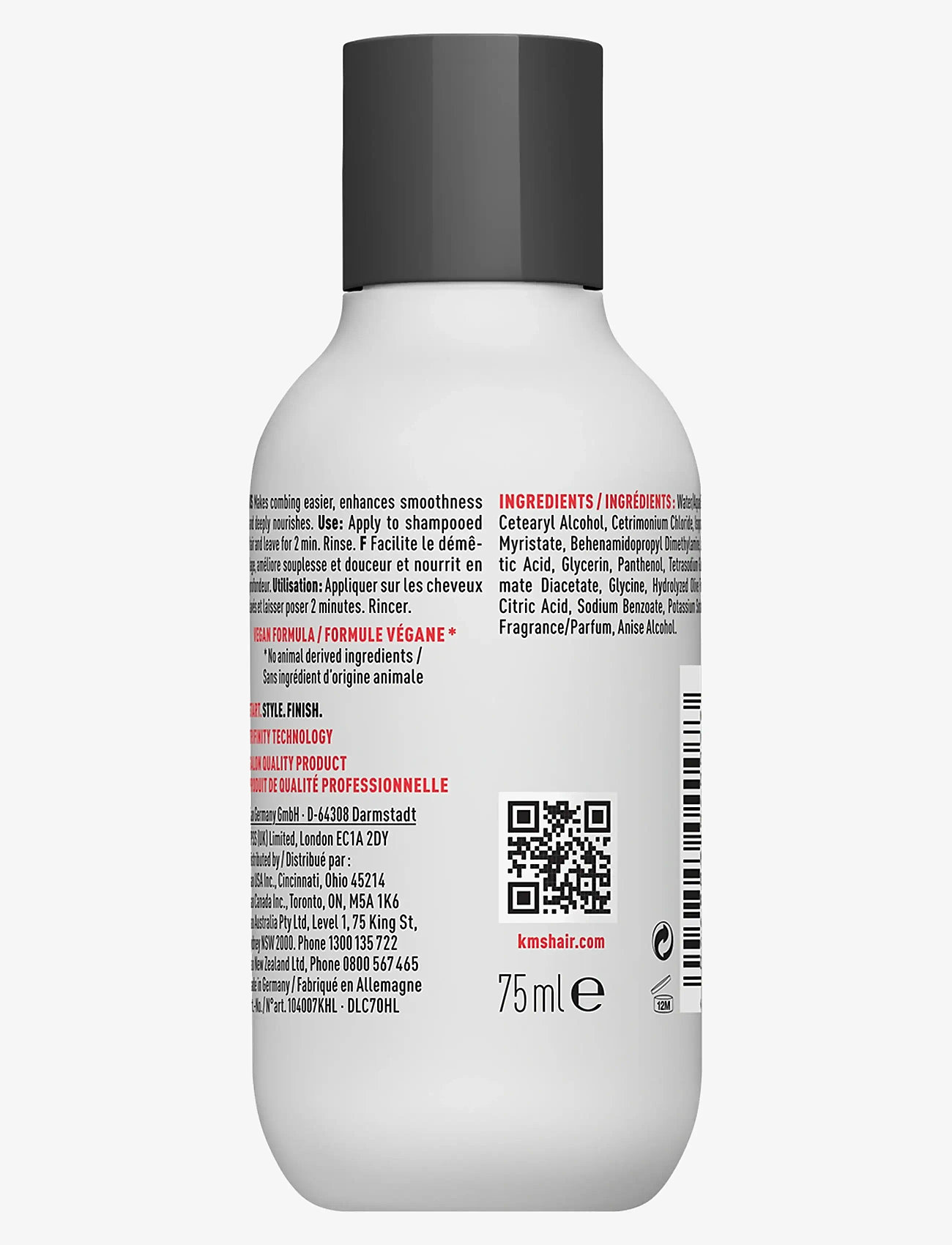 KMS Hair - ALL SMOOTH  Conditioner 75ml - hårpleje - clear - 1