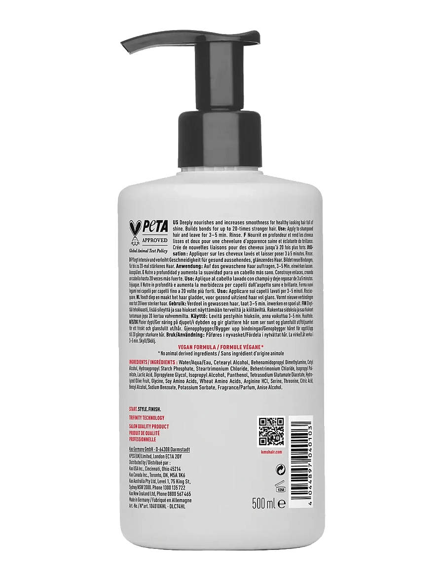 KMS Hair - ALL SMOOTH Intense Nourishing Treatment 500ml - hårkur - clear - 1