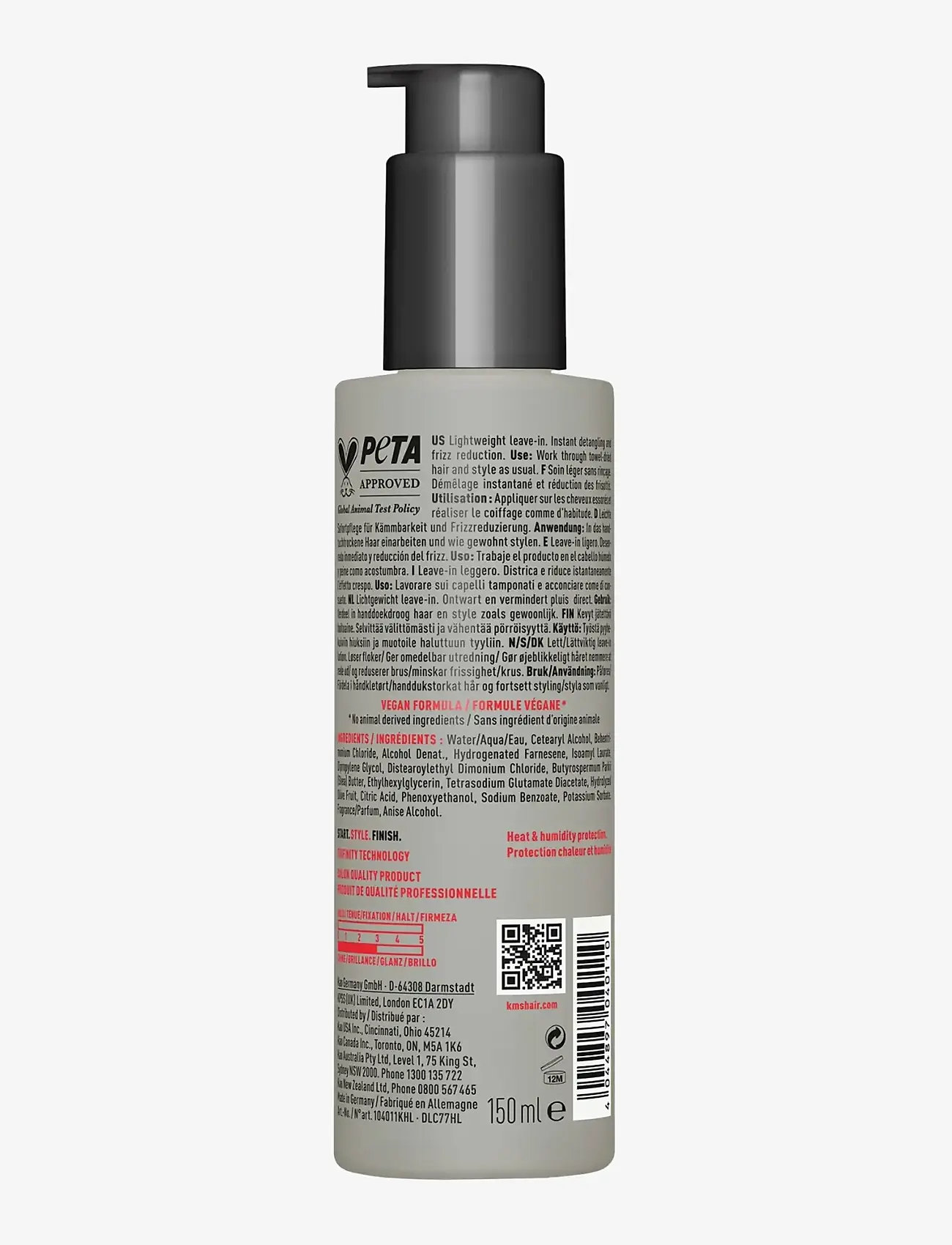 KMS Hair - KMS AllSmooth Smoothing Lotion 150ml - stylingkräm - clear - 1