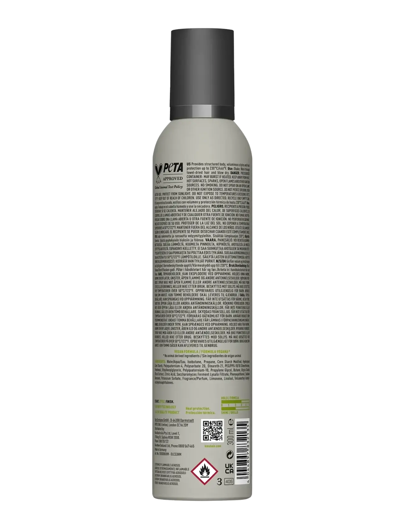 KMS Hair - ADD VOLUME Styling Foam 300ml - volymspray - clear - 1
