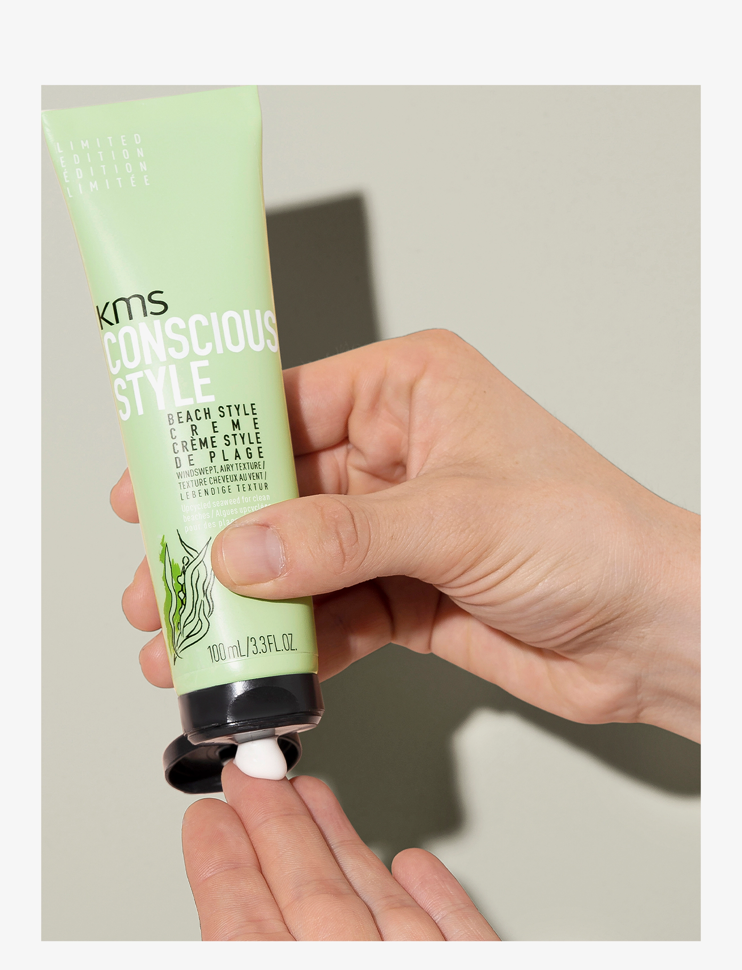 KMS Hair - KMS ConciousStyle Beach Style Creme 100ml - cream - clear - 2