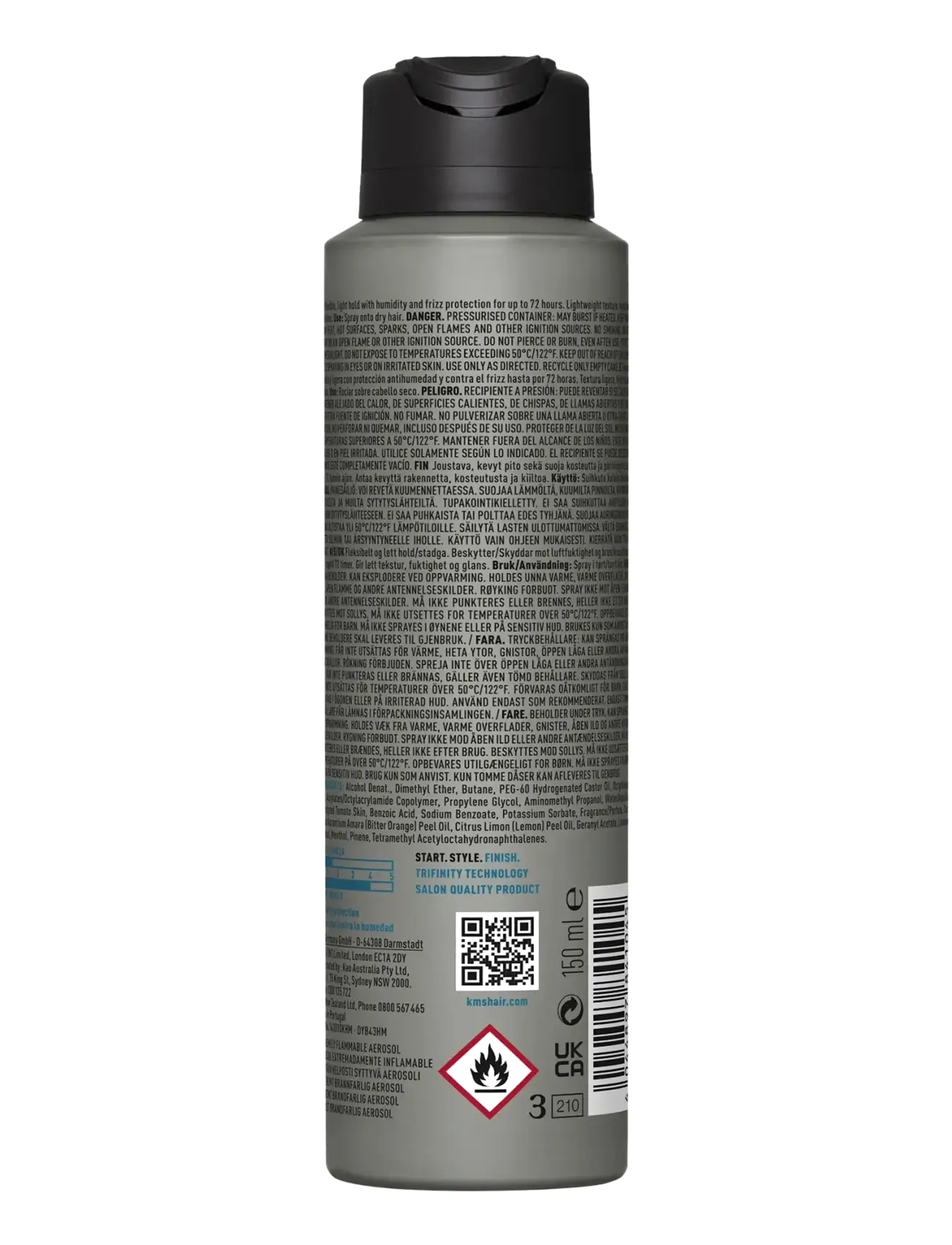 KMS Hair - HAIR STAY Dry Oil Hairspray 75ml - hårspray - clear - 2
