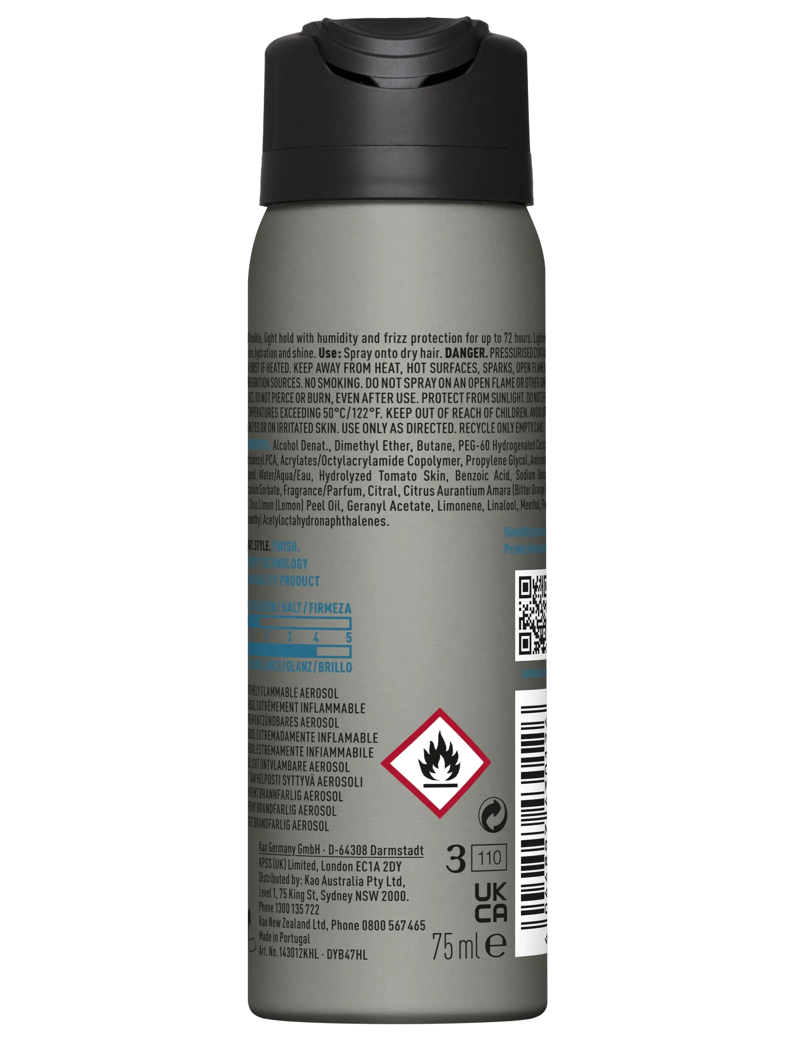 KMS Hair - HAIR STAY Dry Oil Hairspray 75ml - hårspray - clear - 1