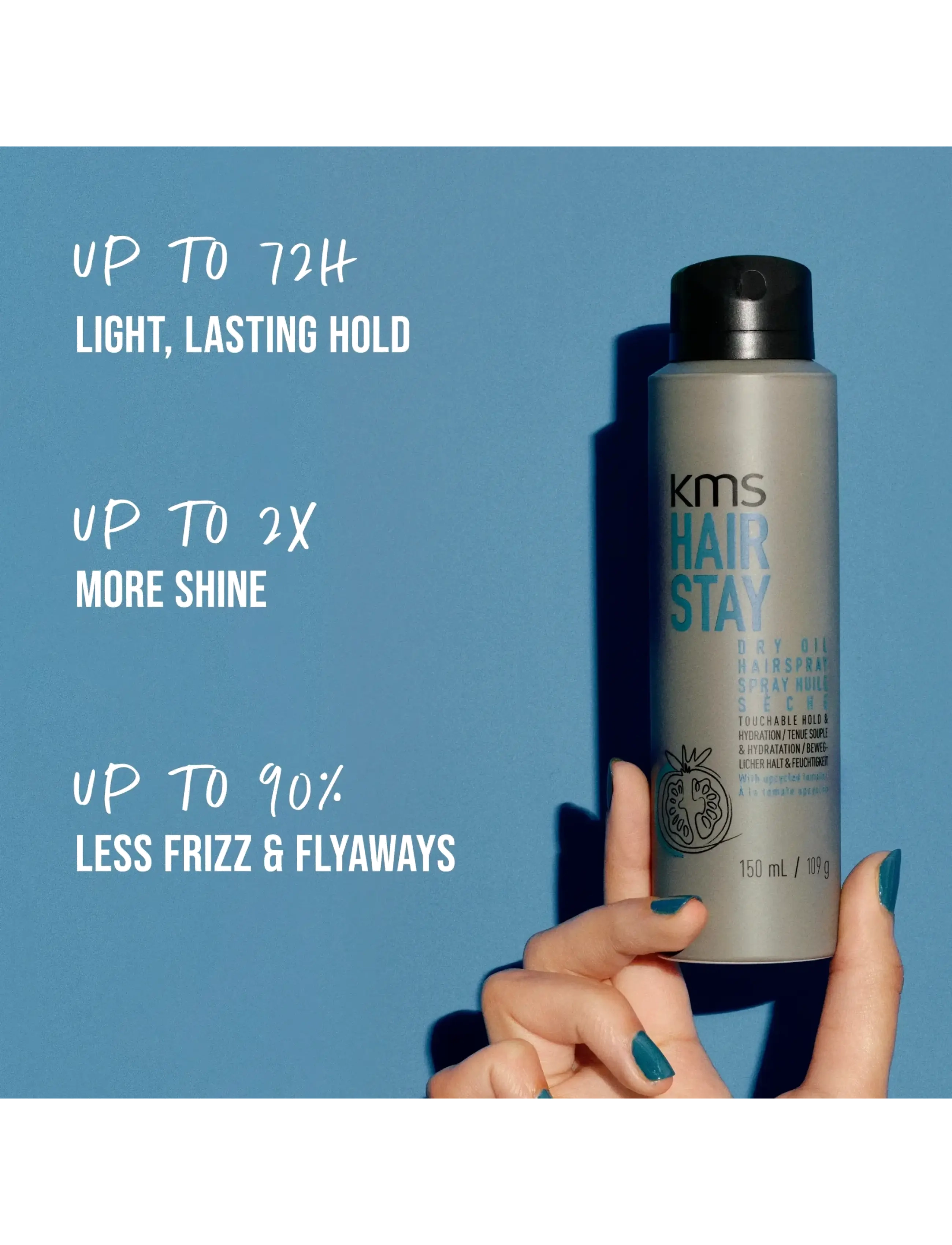 KMS Hair - HAIR STAY Dry Oil Hairspray 75ml - hårspray - clear - 3