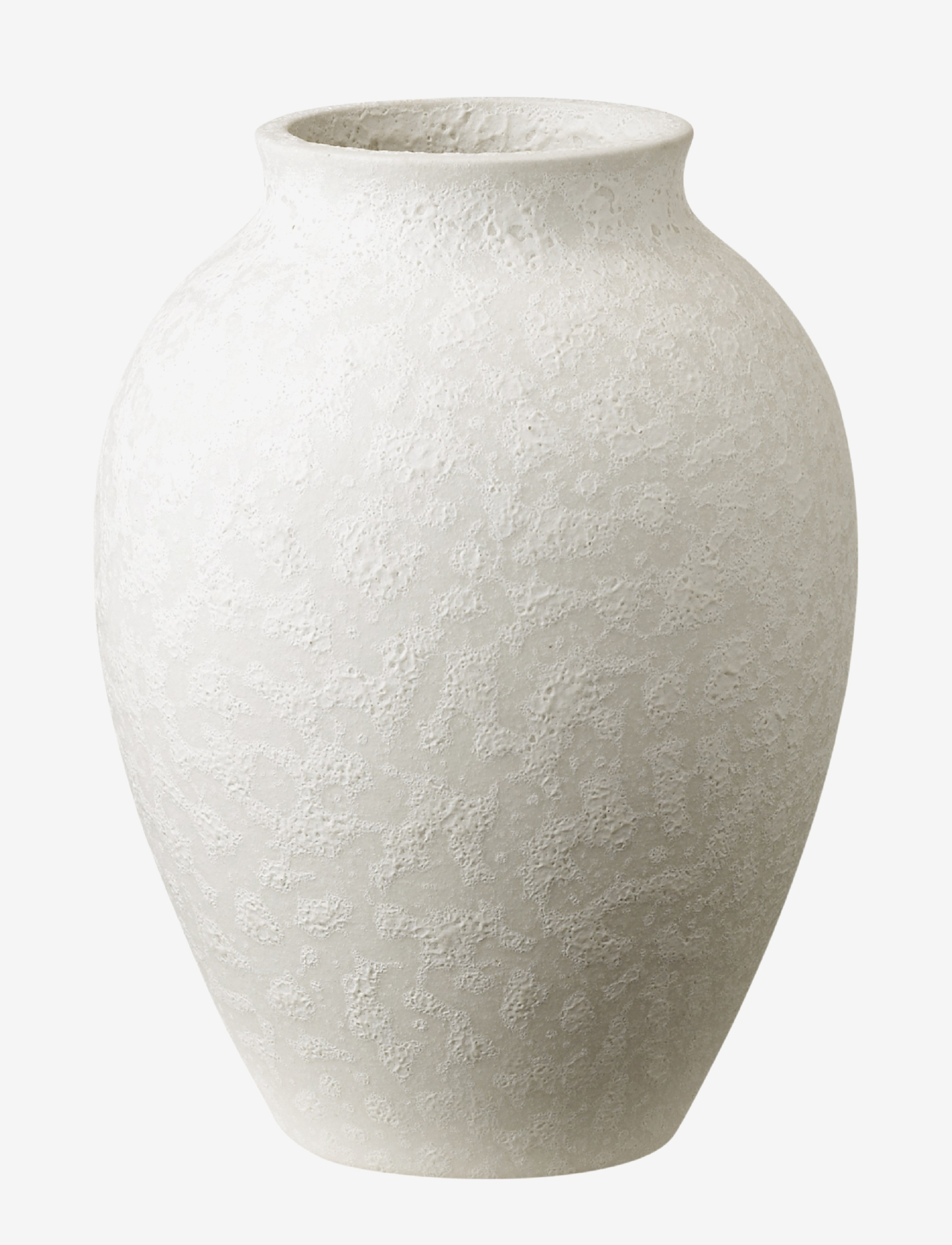 Knabstrup Keramik Knabstrup Vase, Lille vase, Hvid, Str: H12.5CM