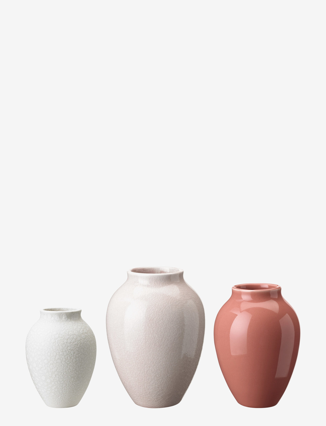 Knabstrup Keramik - Knabstrup Vase - rose, coral, white - 0