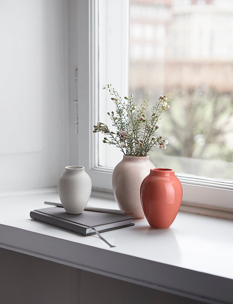 Knabstrup Keramik - Knabstrup Vase - rose, coral, white - 1