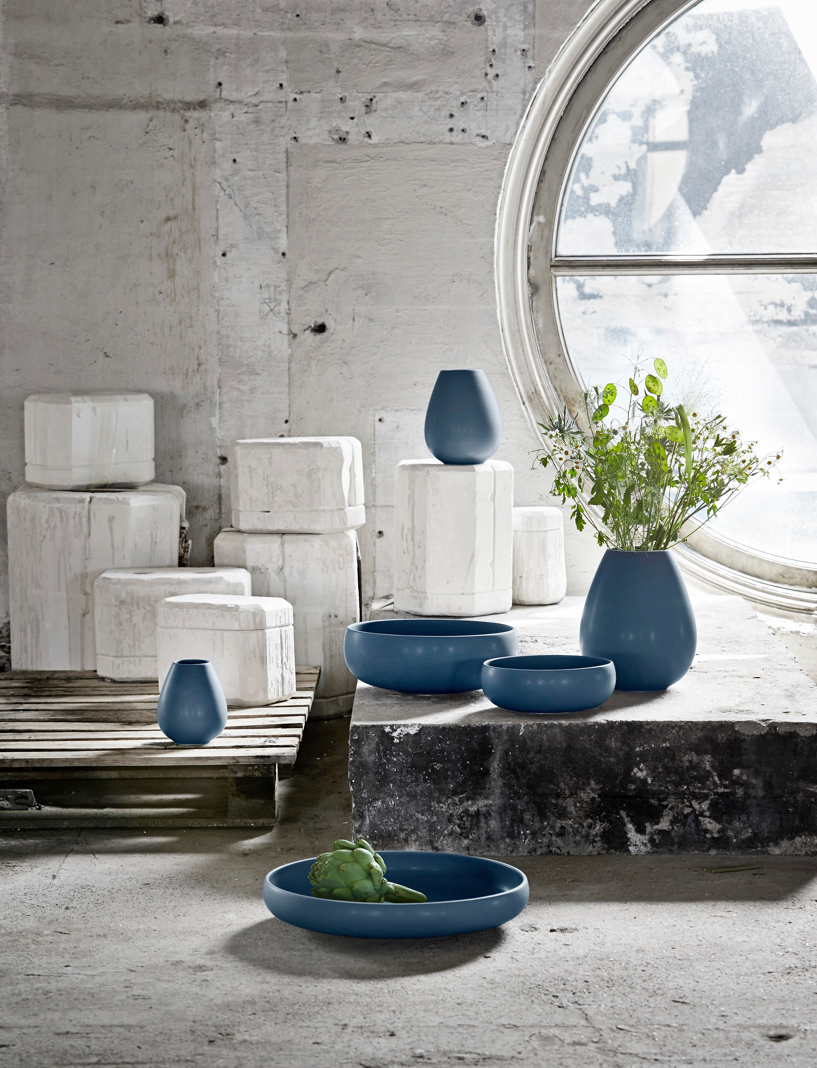 Knabstrup Keramik - Earth bowl - madalaimad hinnad - dusty blue - 2