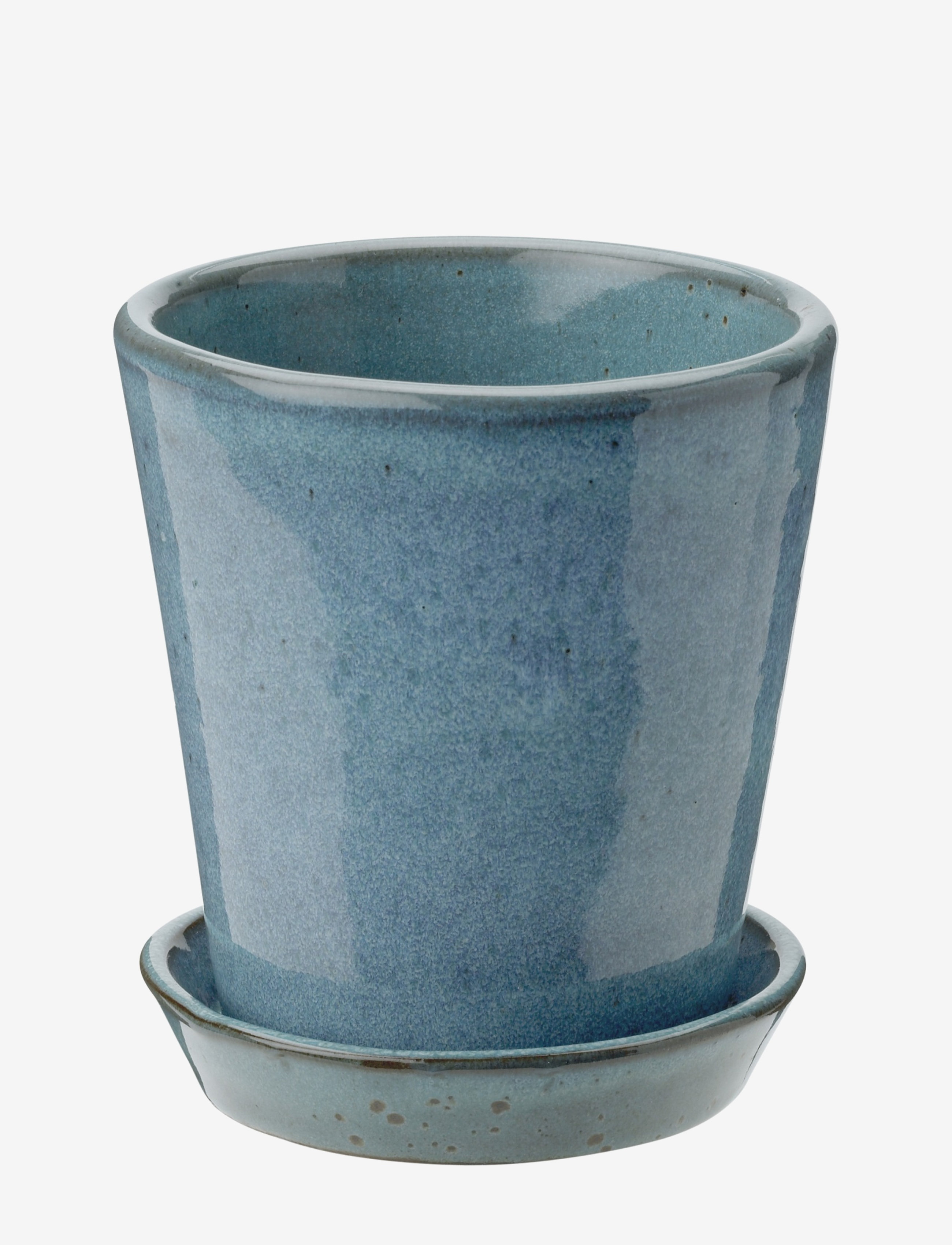Knabstrup Keramik Dyrkningspotte, Flower Pots, Blå, Str: Ø10.5X11.5CM