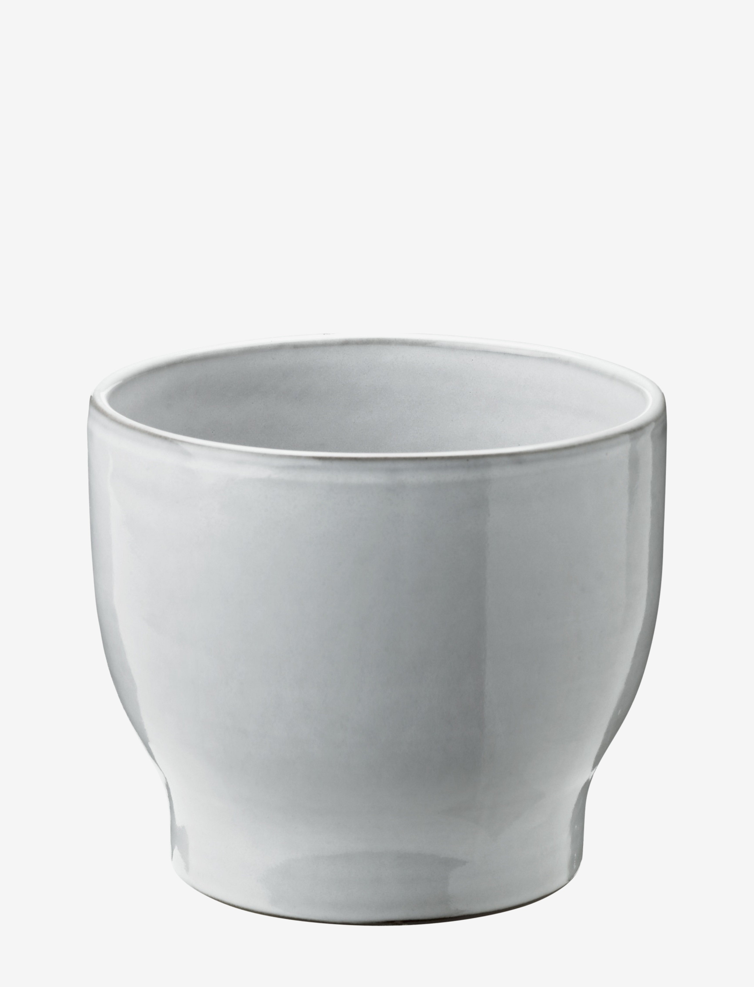 Knabstrup Keramik Urtepotteskjuler, Flower Pots, Hvid, Str: H13CM