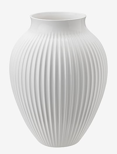 Knabstrup Keramik Knabstrup vas ripple - Vases - WHITE / white