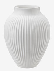 Knabstrup vas H 20 cm ripple white - WHITE