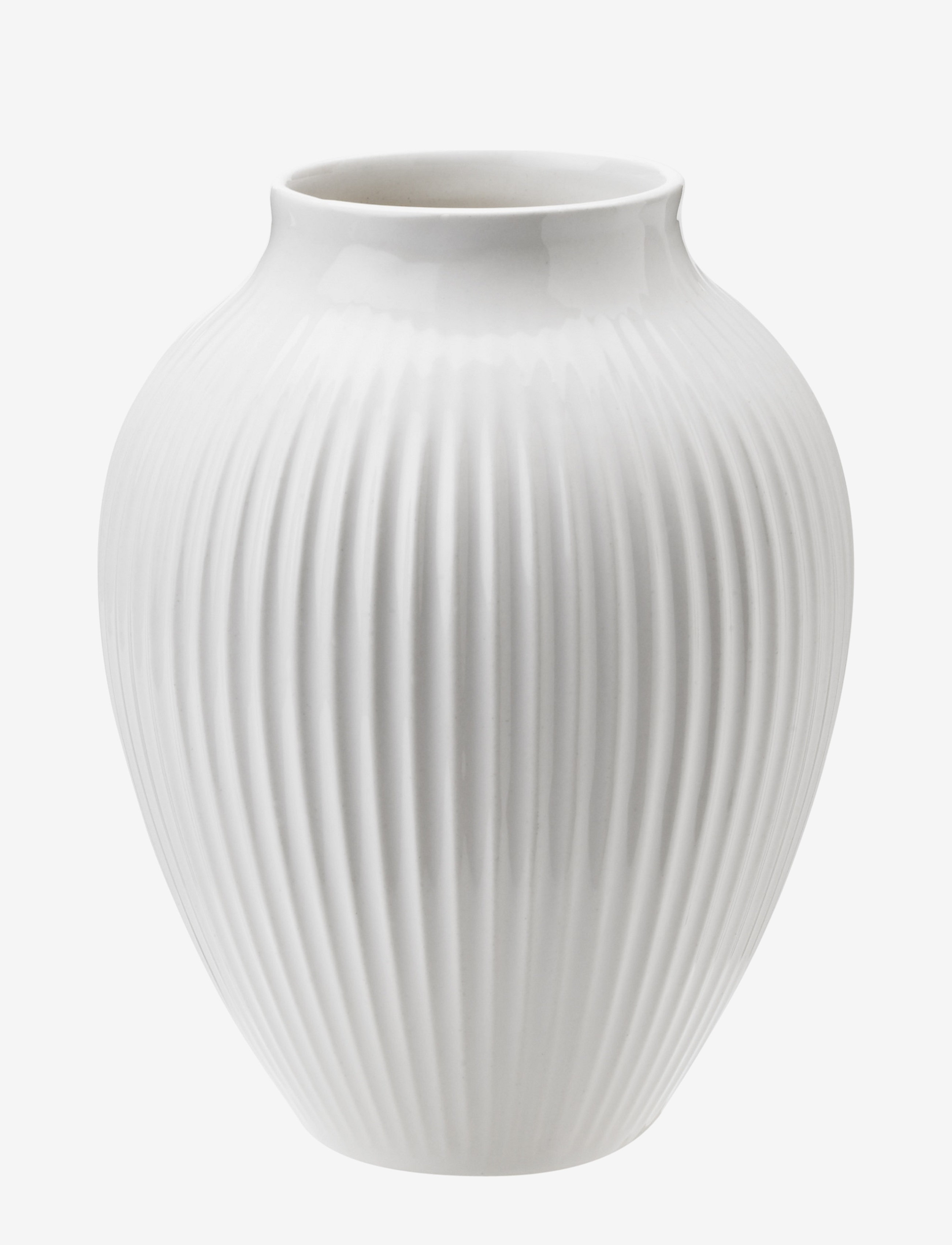 KNABSTRUP KERAMIK Knabstrup Vase, Riller Weiß - H12.5CM - Unisex