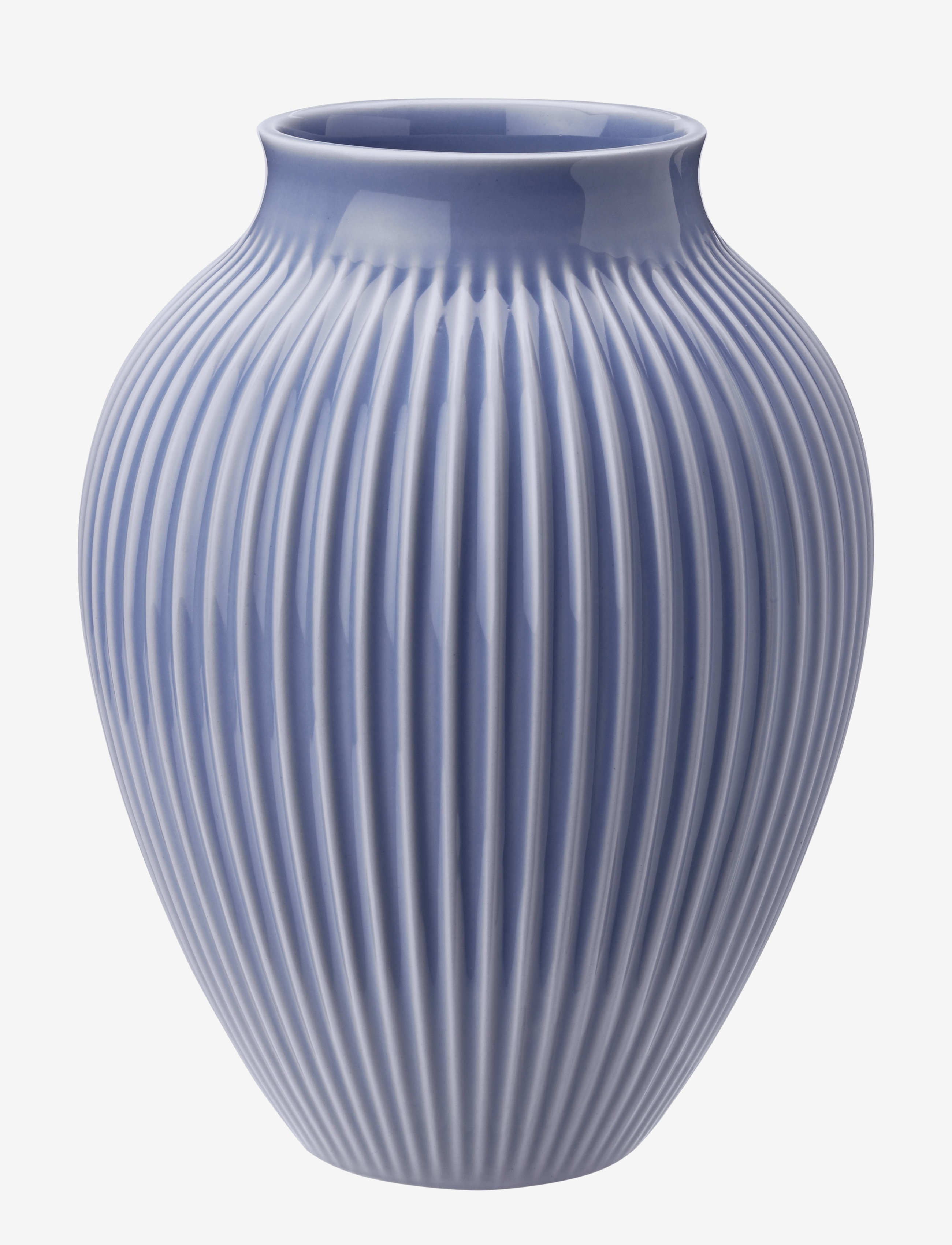 Knabstrup Keramik Knabstrup Vase, Riller, Stor vase, Blå, Str: H27CM