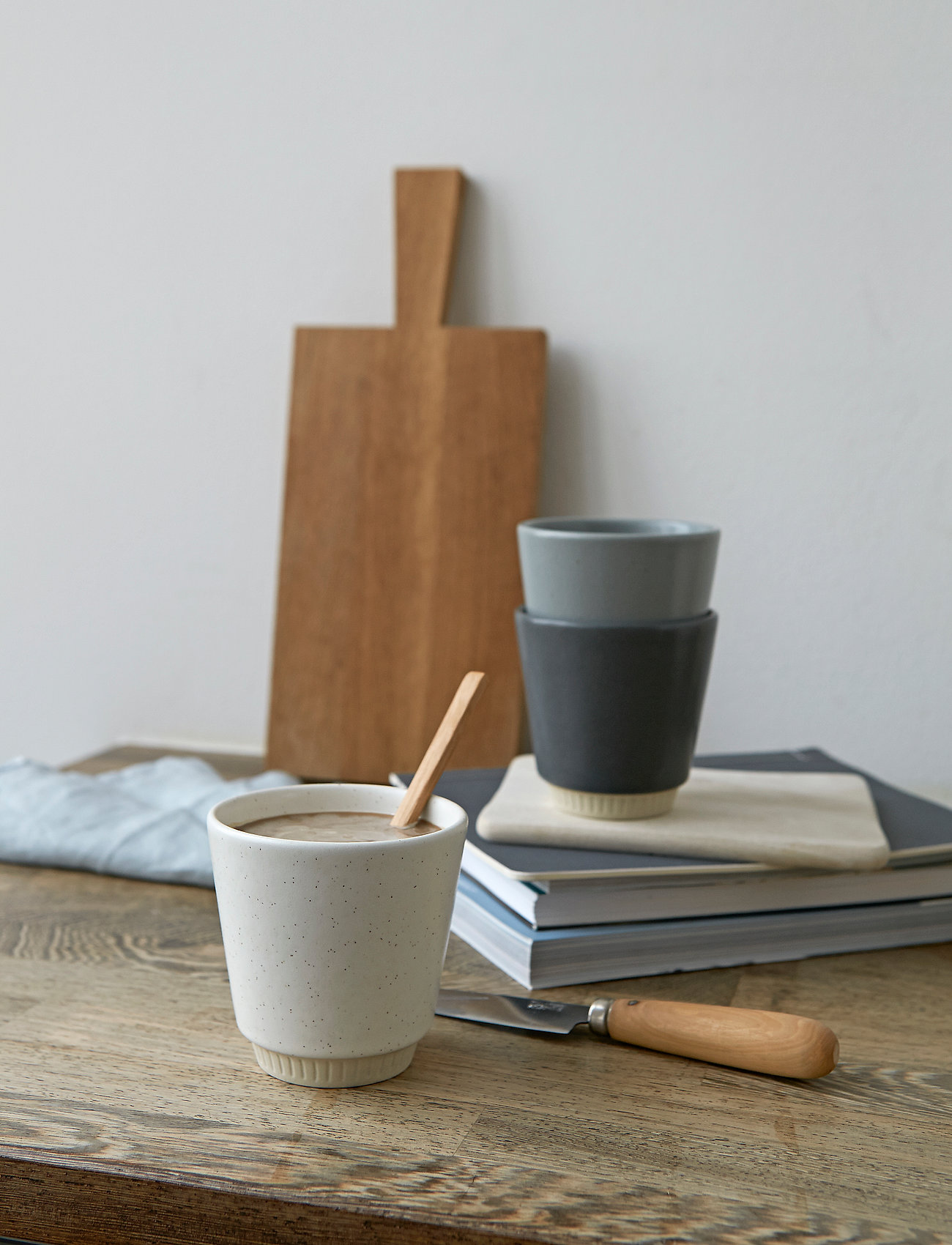 Knabstrup Keramik - Colorit mugg 0.25 l. grey - alhaisimmat hinnat - grey - 1