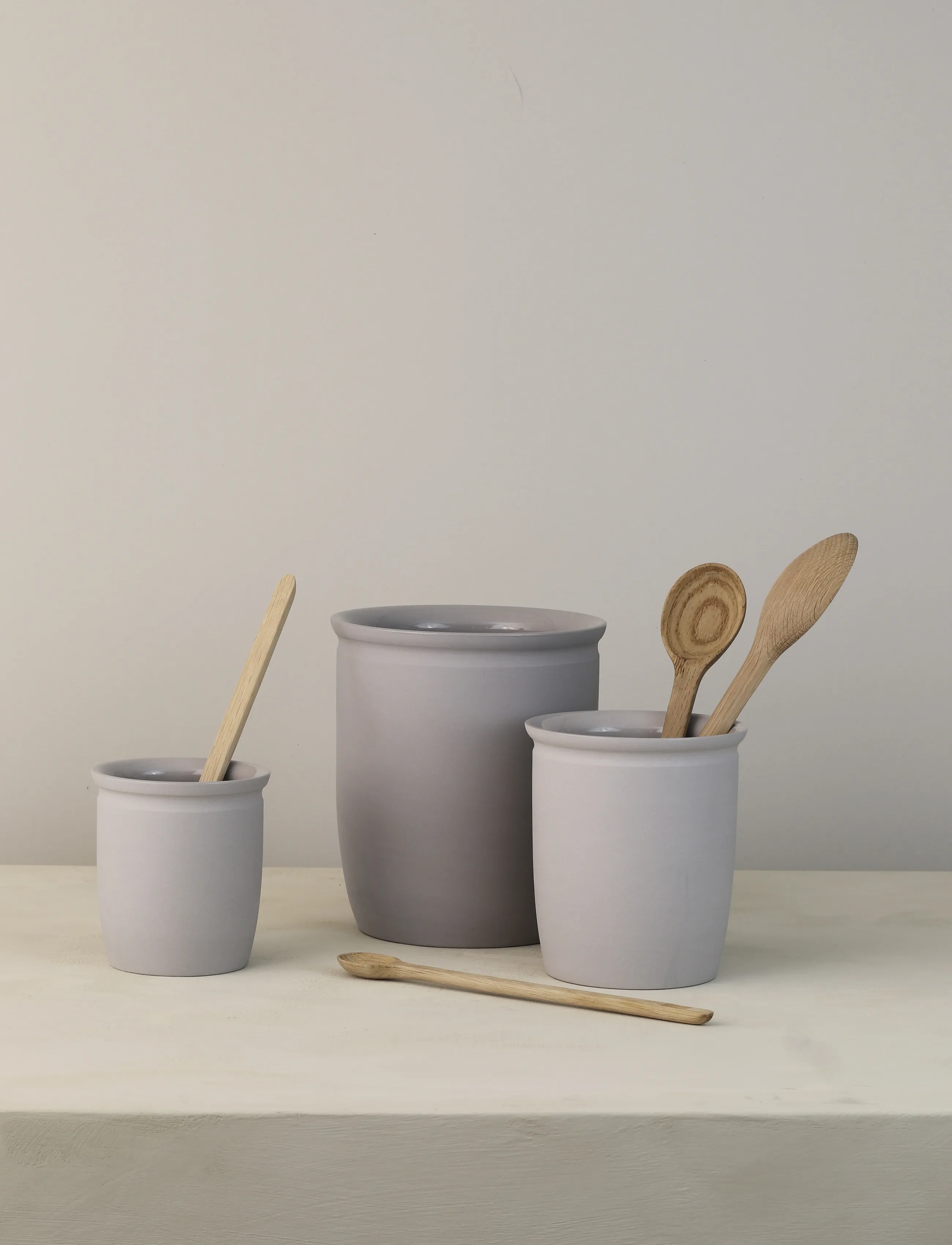 Knabstrup Keramik Syltekrukke 2 L. Grey, L, Kitchen Storage, Grau - Jars, Homeware