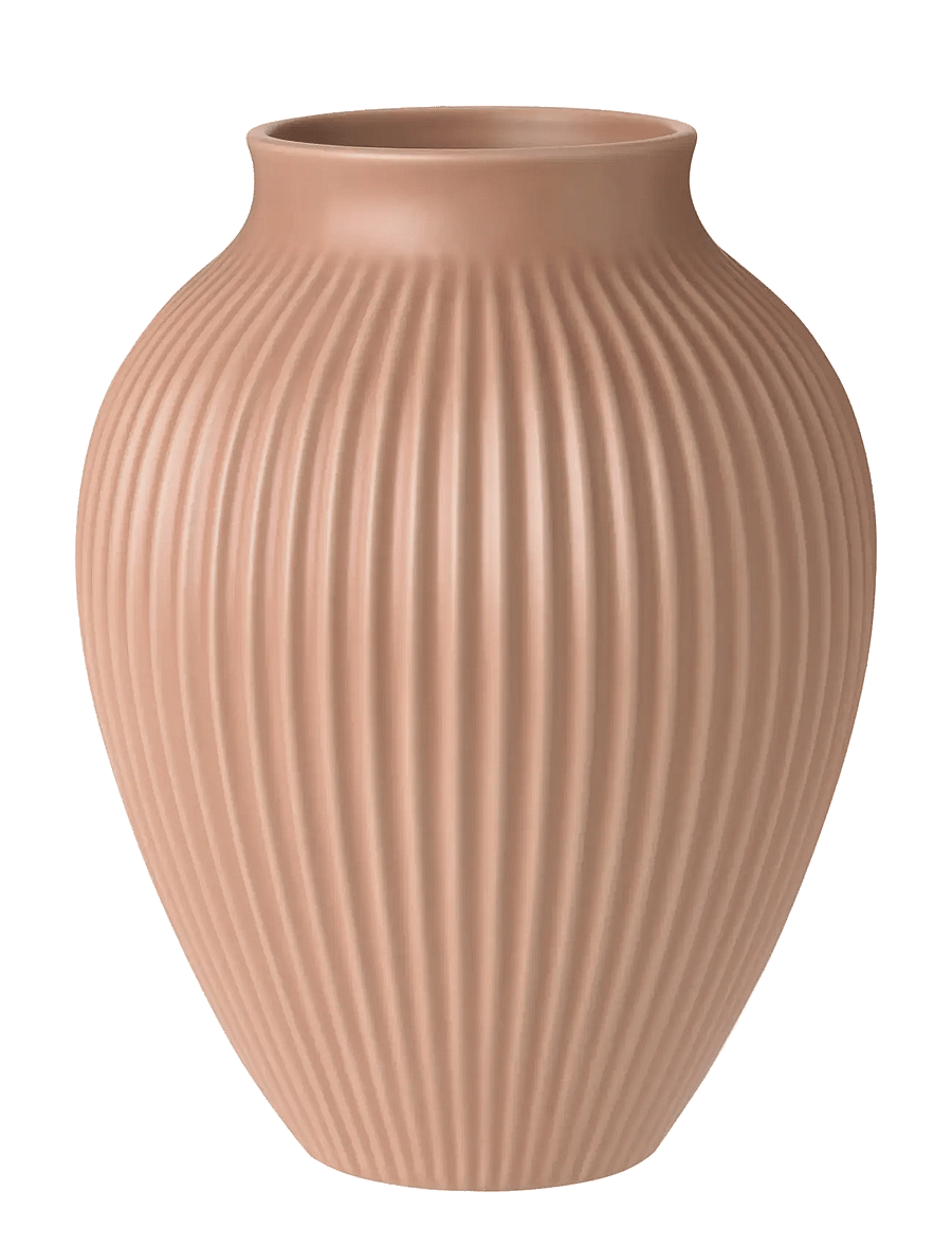 Knabstrup Keramik - Knabstrup Keramik Knabstrup vase H 27 cm ripple mat dusty rose - madalaimad hinnad - ripple mat dusty rose - 0