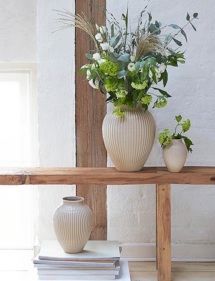 Knabstrup Keramik - Knabstrup Knabstrup vase - vasen - ripple sand - 0