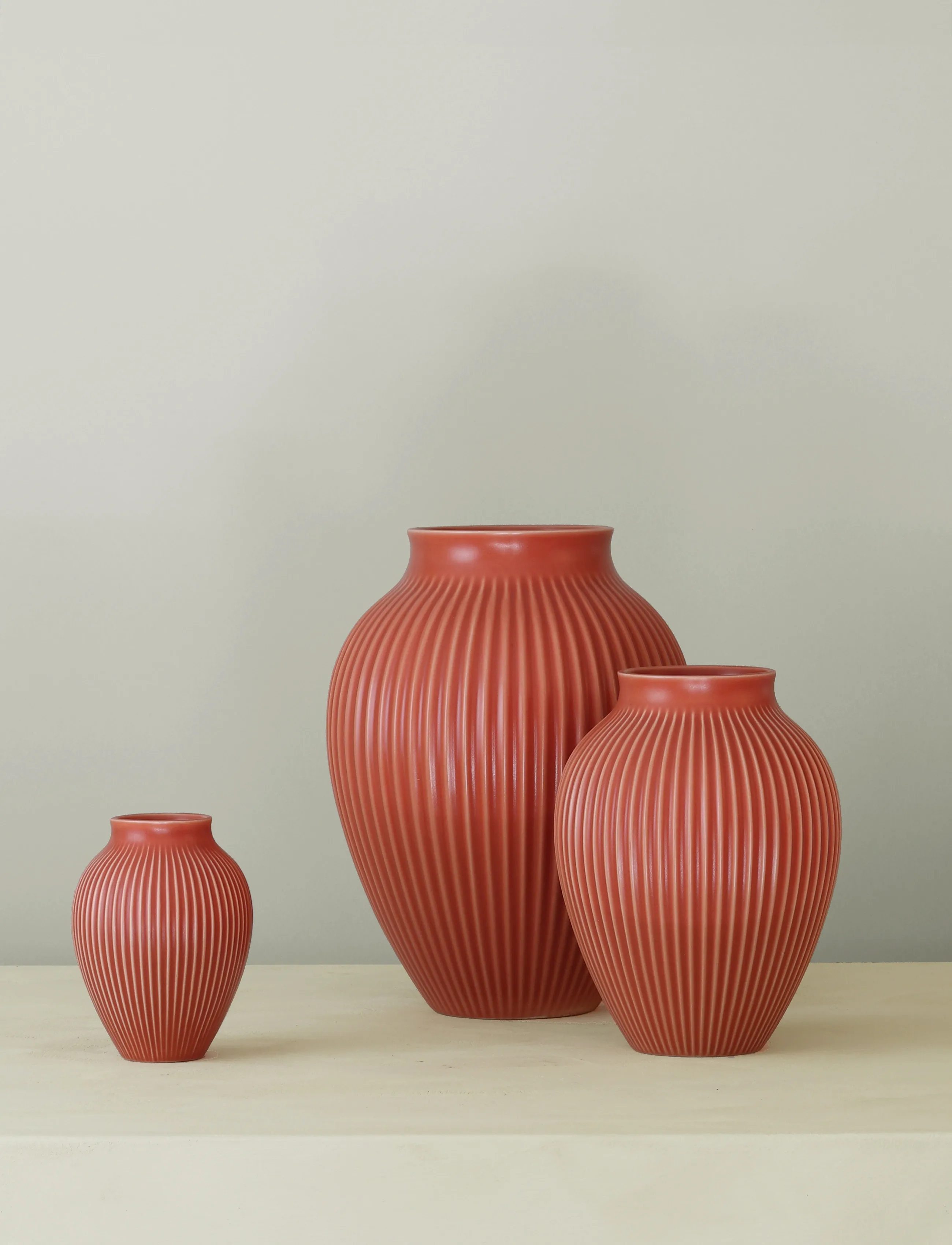 Knabstrup Keramik - Knabstrup Keramik Knabstrup vase H 20 cm coral - vasen - coral - 2