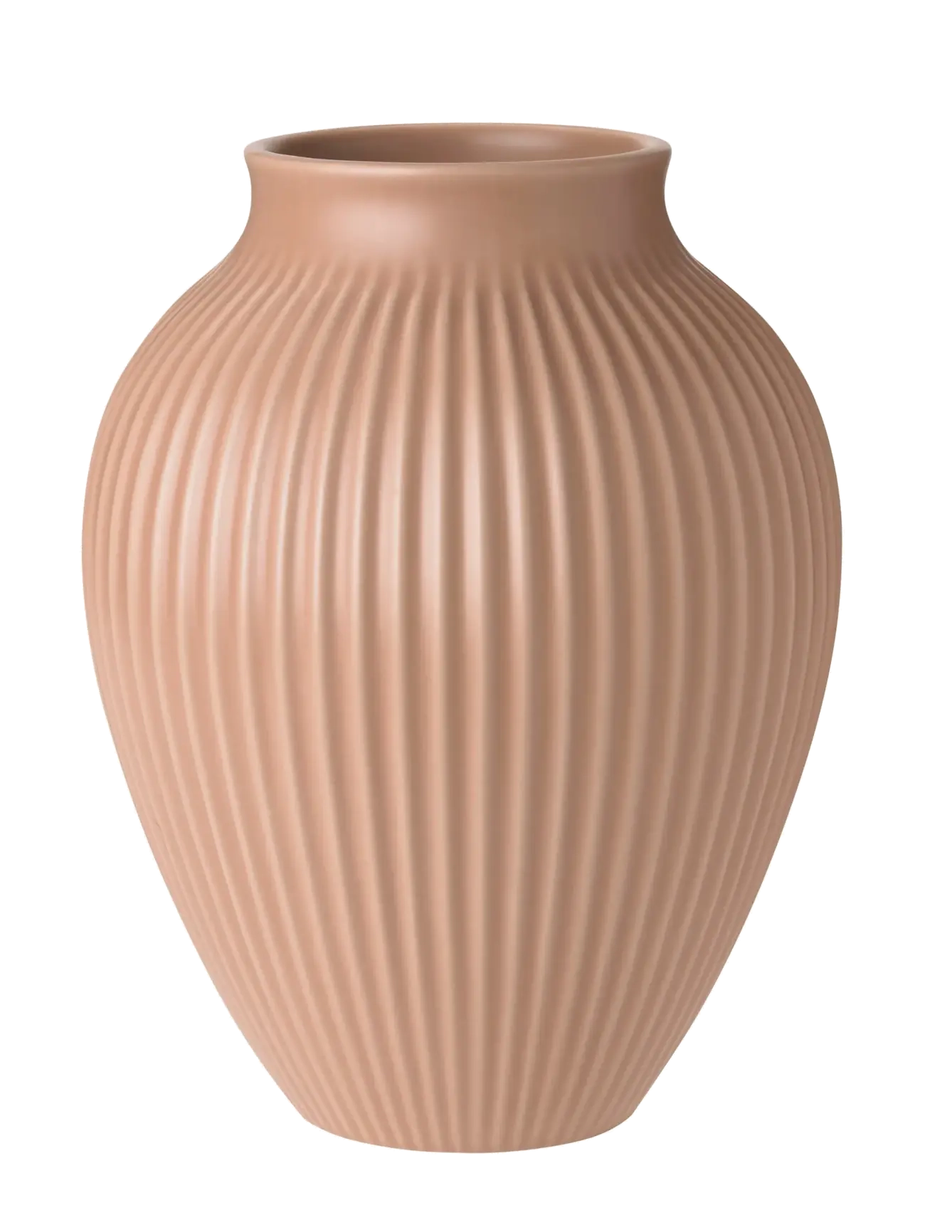 KNABSTRUP KERAMIK Knabstrup Vas H 20 Cm Ripple Mat Dusty Rose Beige - H:20CM - Unisex
