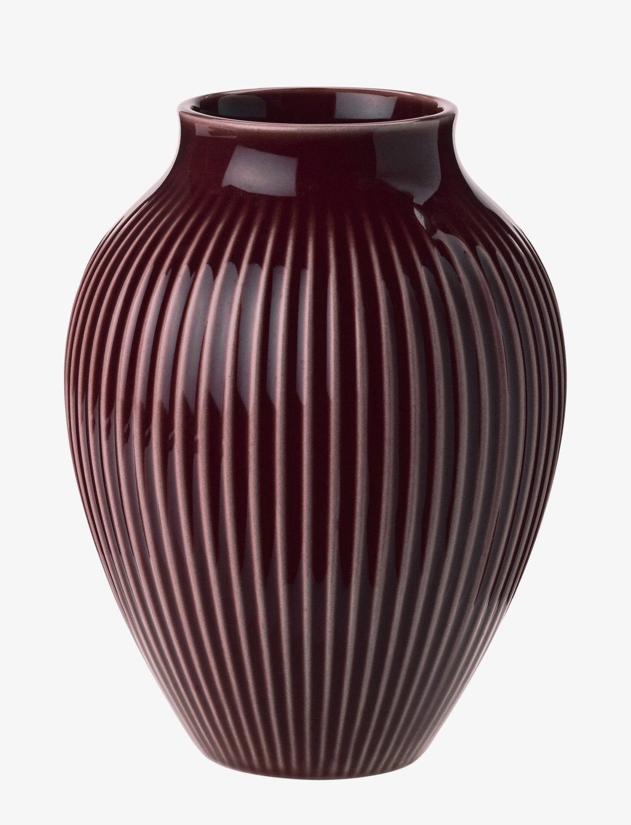 KNABSTRUP KERAMIK Knabstrup Vase H 12.5 Cm Ripple Berry Rot - H12.5CM - Unisex