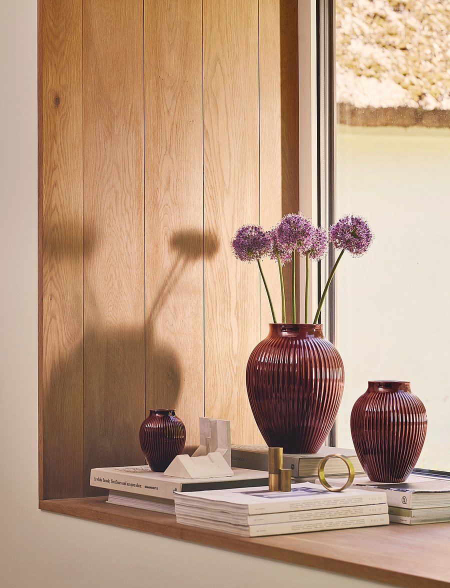 Knabstrup Keramik - Knabstrup Knabstrup vase - vasen - ripple berry - 0
